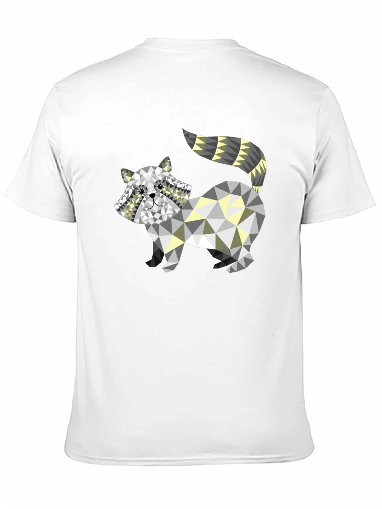Black Geometric Raccoon Graphic Tee - Modern Style view 11