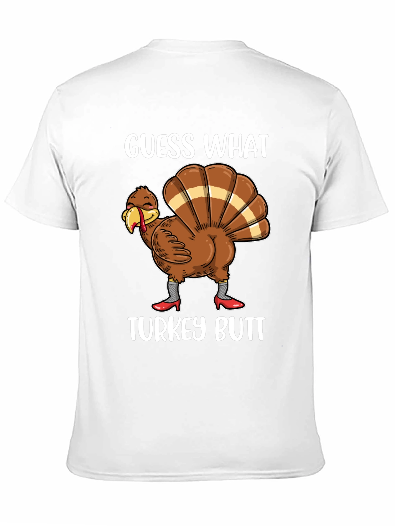 Black Guess What Turkey Butt Shirt view 11