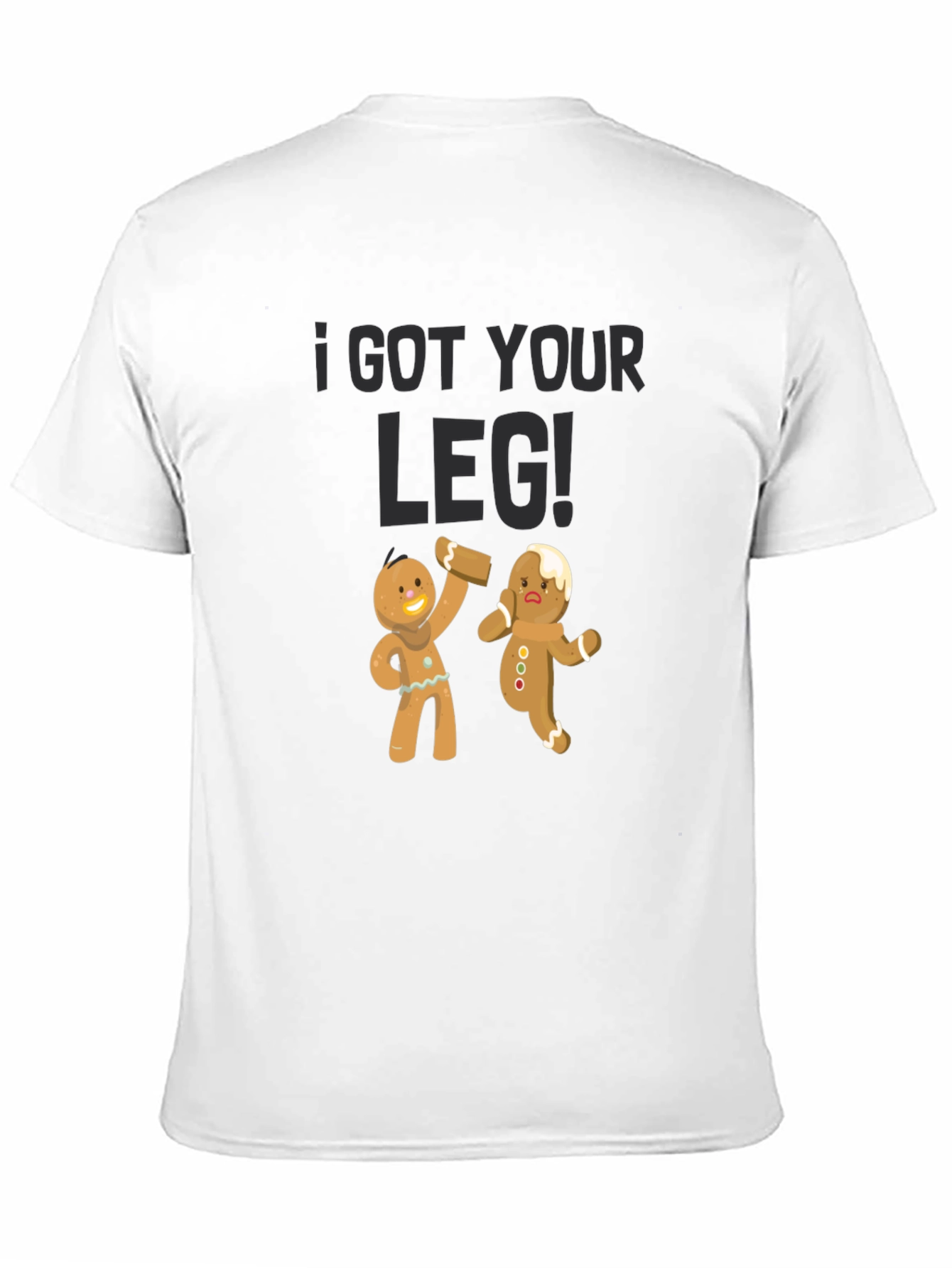 Black Gingerbread Man "I Got Your Leg" T-Shirt view 11