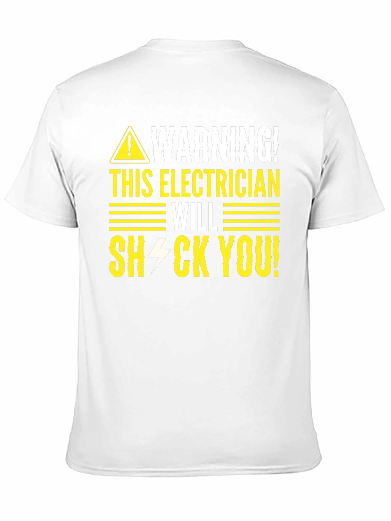 Black Warning Electrician Shock T-Shirt view 11