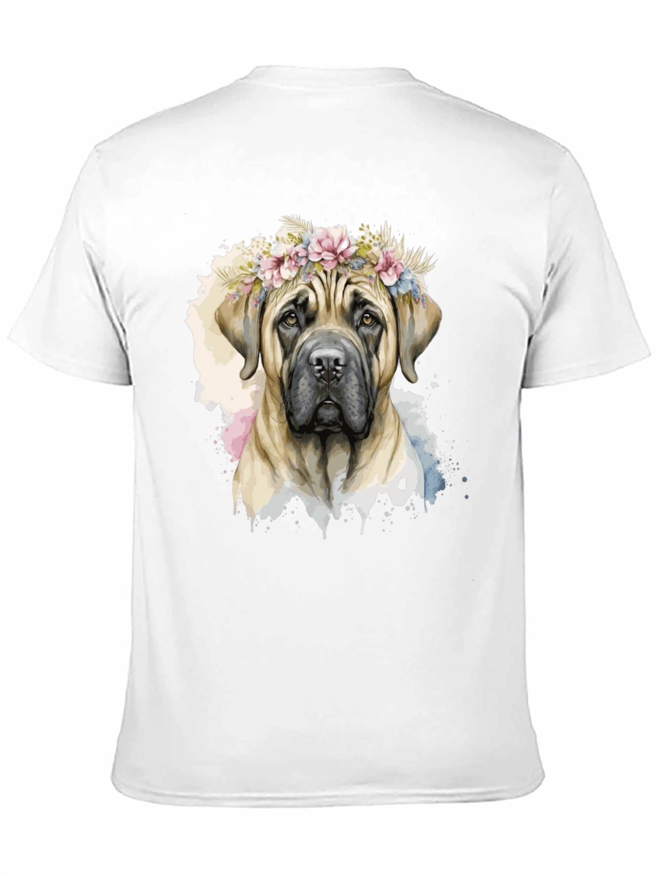 Black Dog with Flower Crown T-Shirt view 11