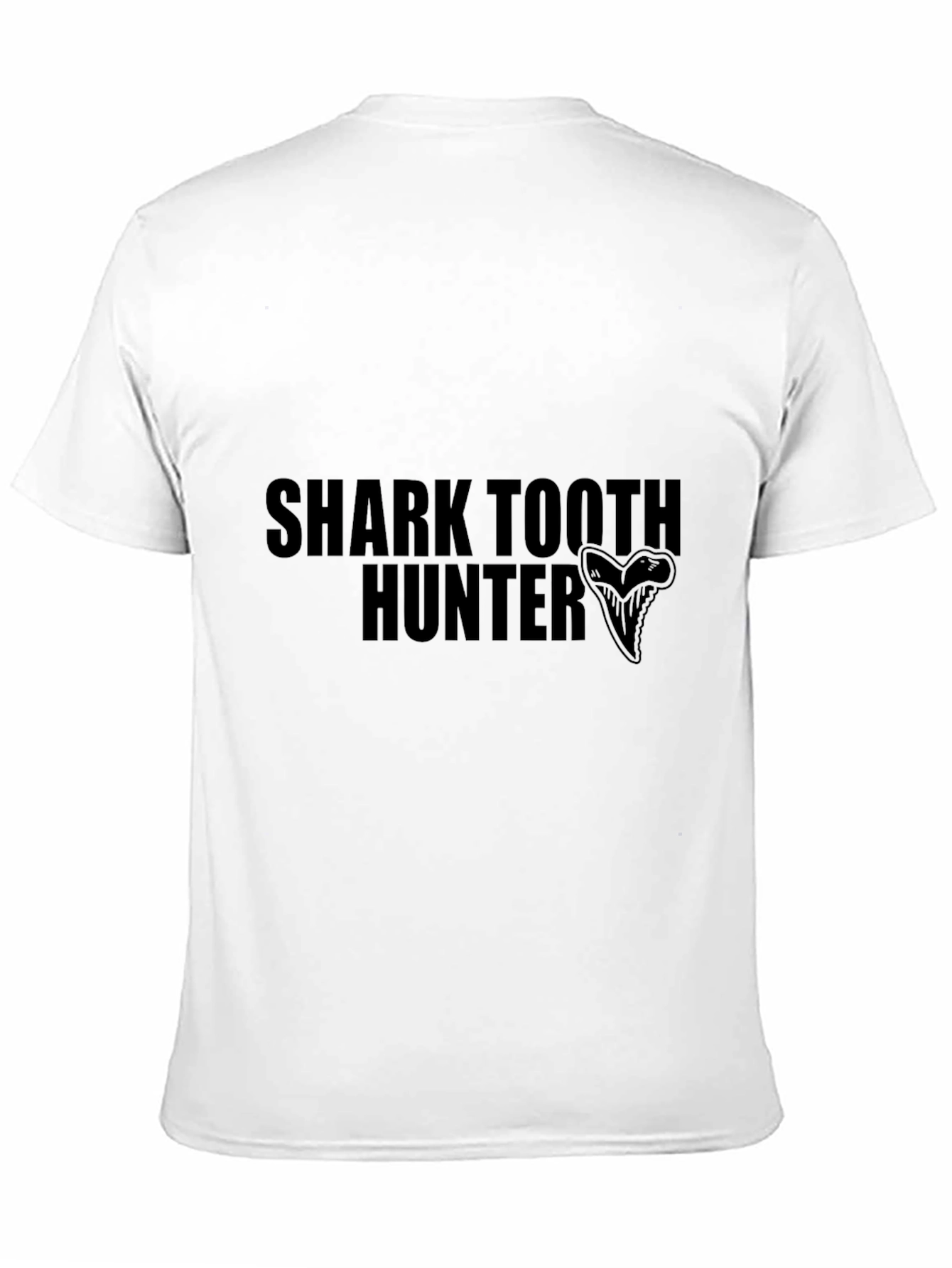 Black Shark Tooth Hunter Graphic Tee - Black Cotton T-Shirt view 11