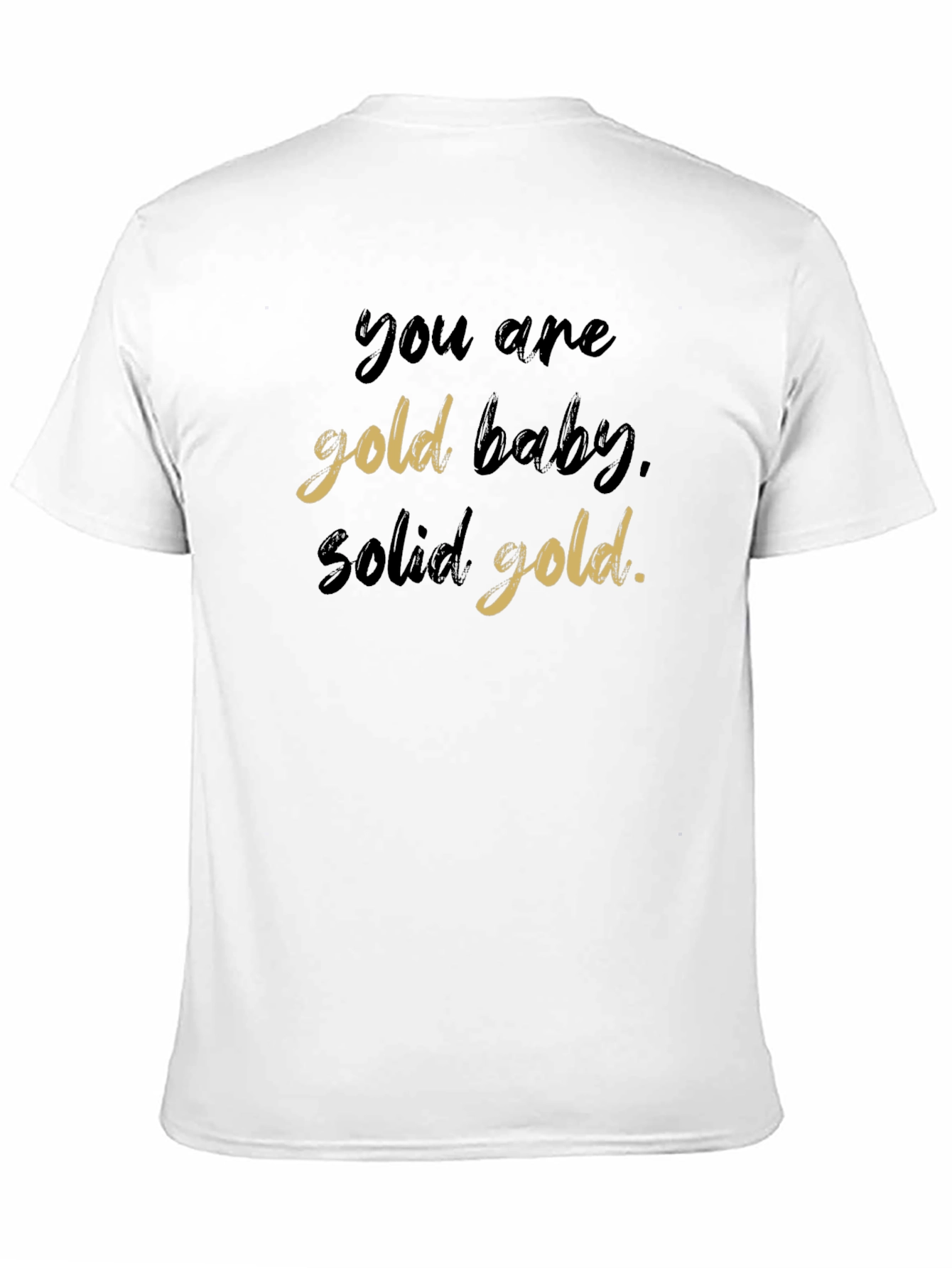 Black You are Gold Baby Solid Gold Black T-Shirt view 11