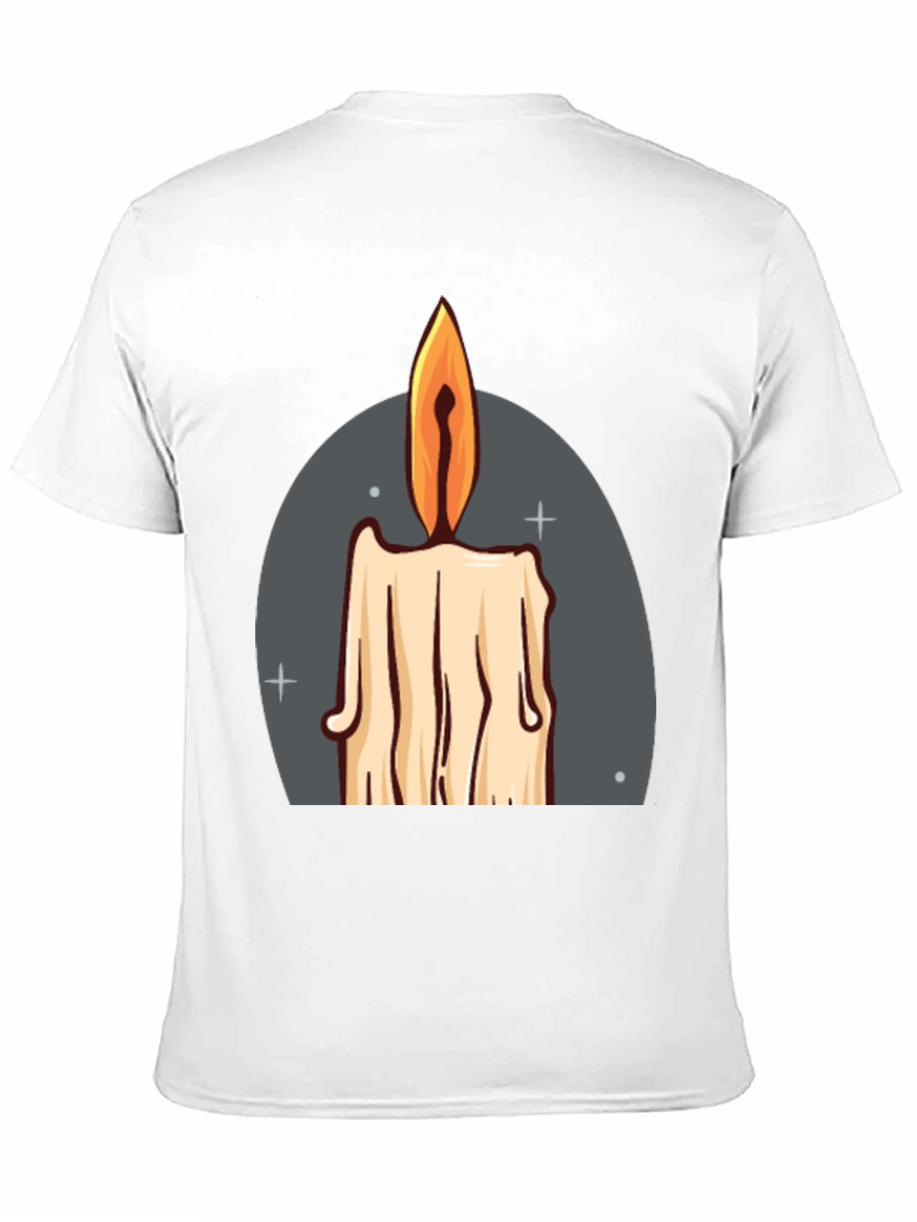 Black Candle Graphic Tee - Black Cotton Blend T-Shirt view 11