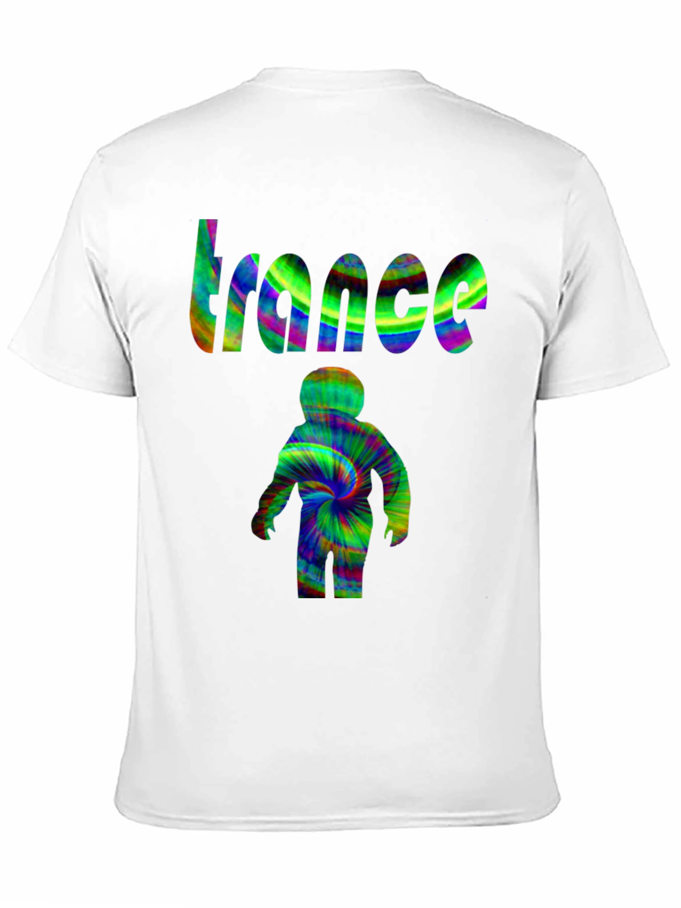 Black Trance Psychedelic Tie-Dye Graphic Tee view 11