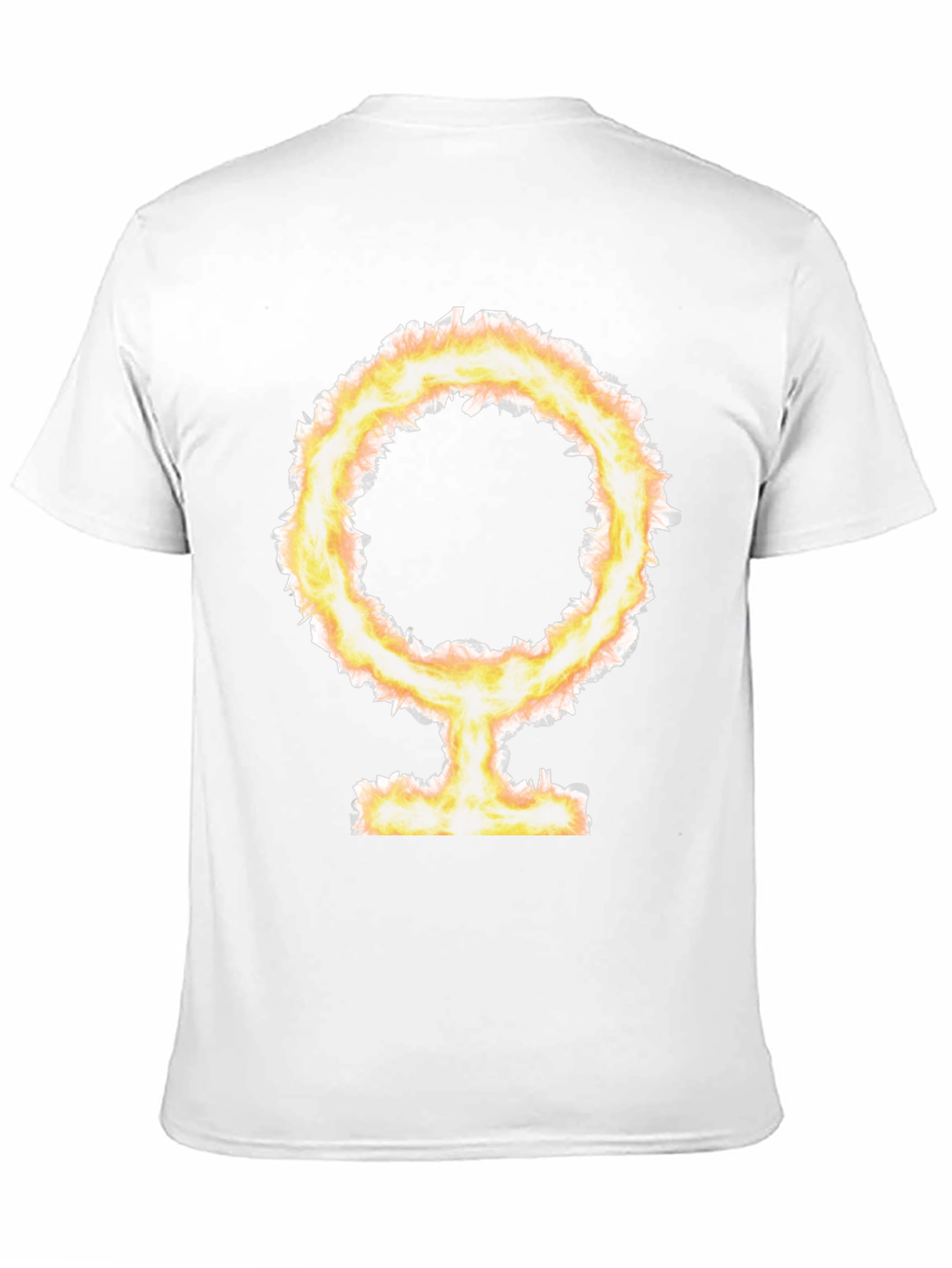 Black Fiery Female Symbol Black T-Shirt view 11