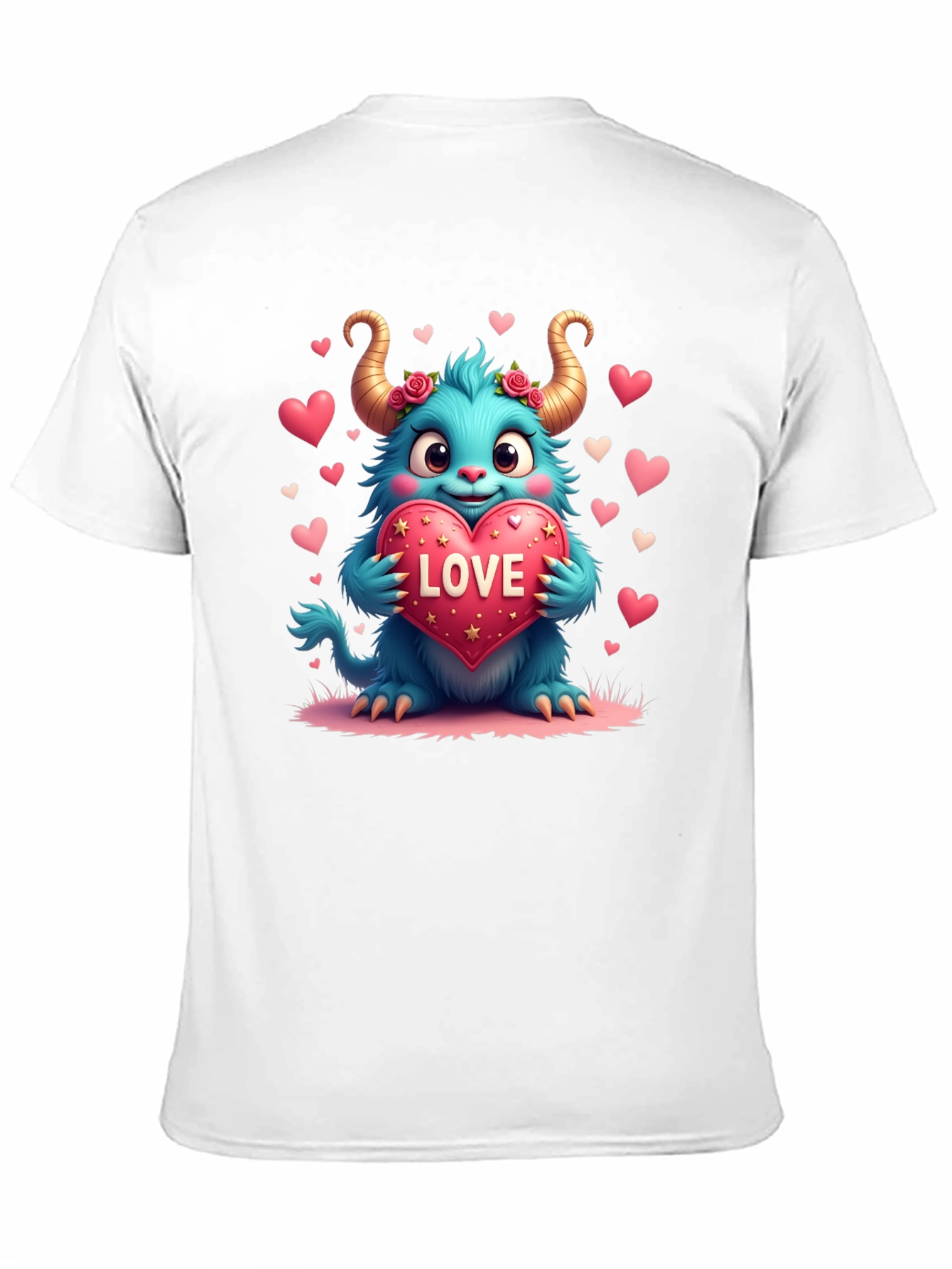 Black Monster Love Graphic Tee - Heart Valentine's view 11