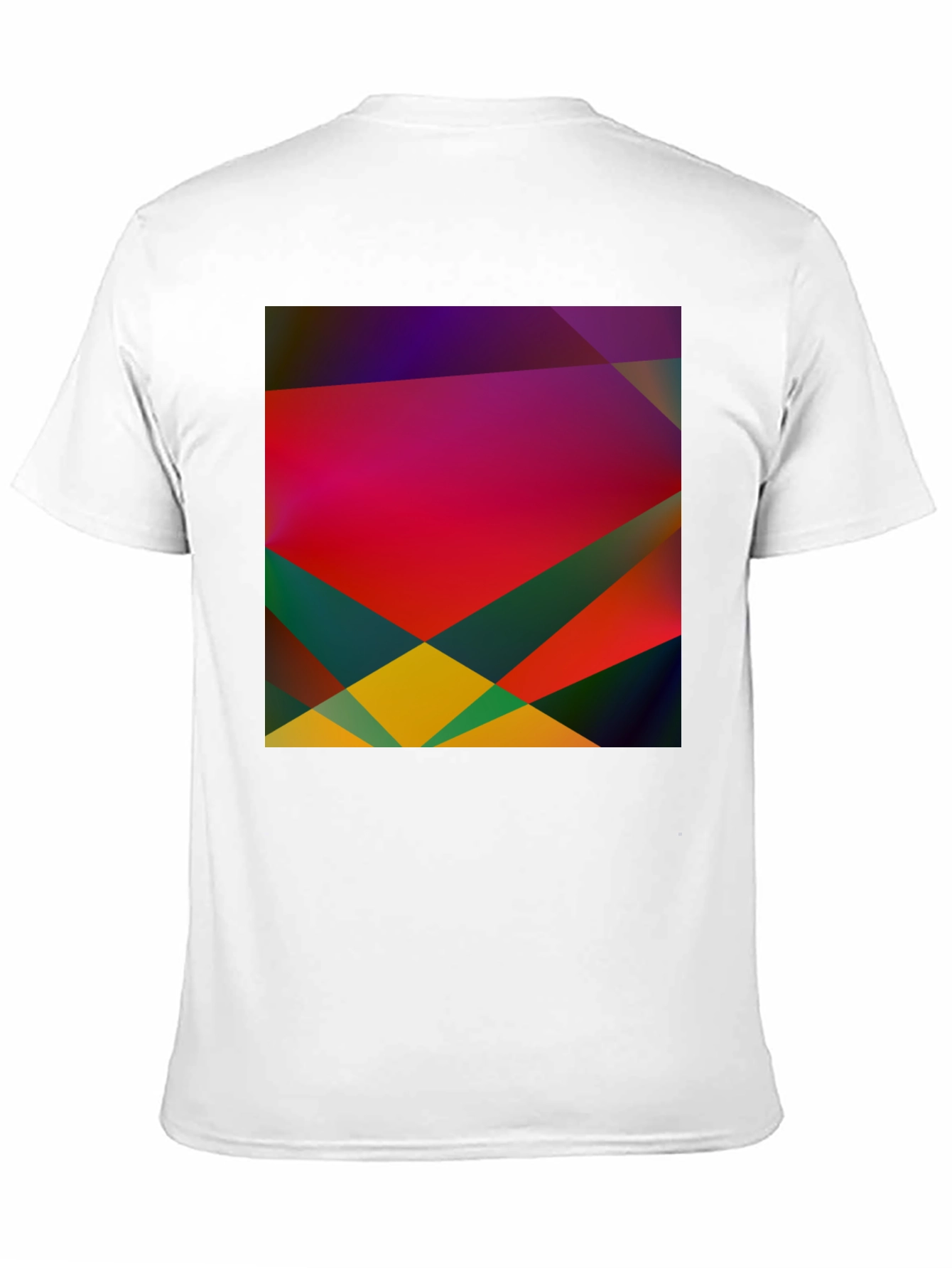 Black Geometric Abstract Art Black T-Shirt view 11
