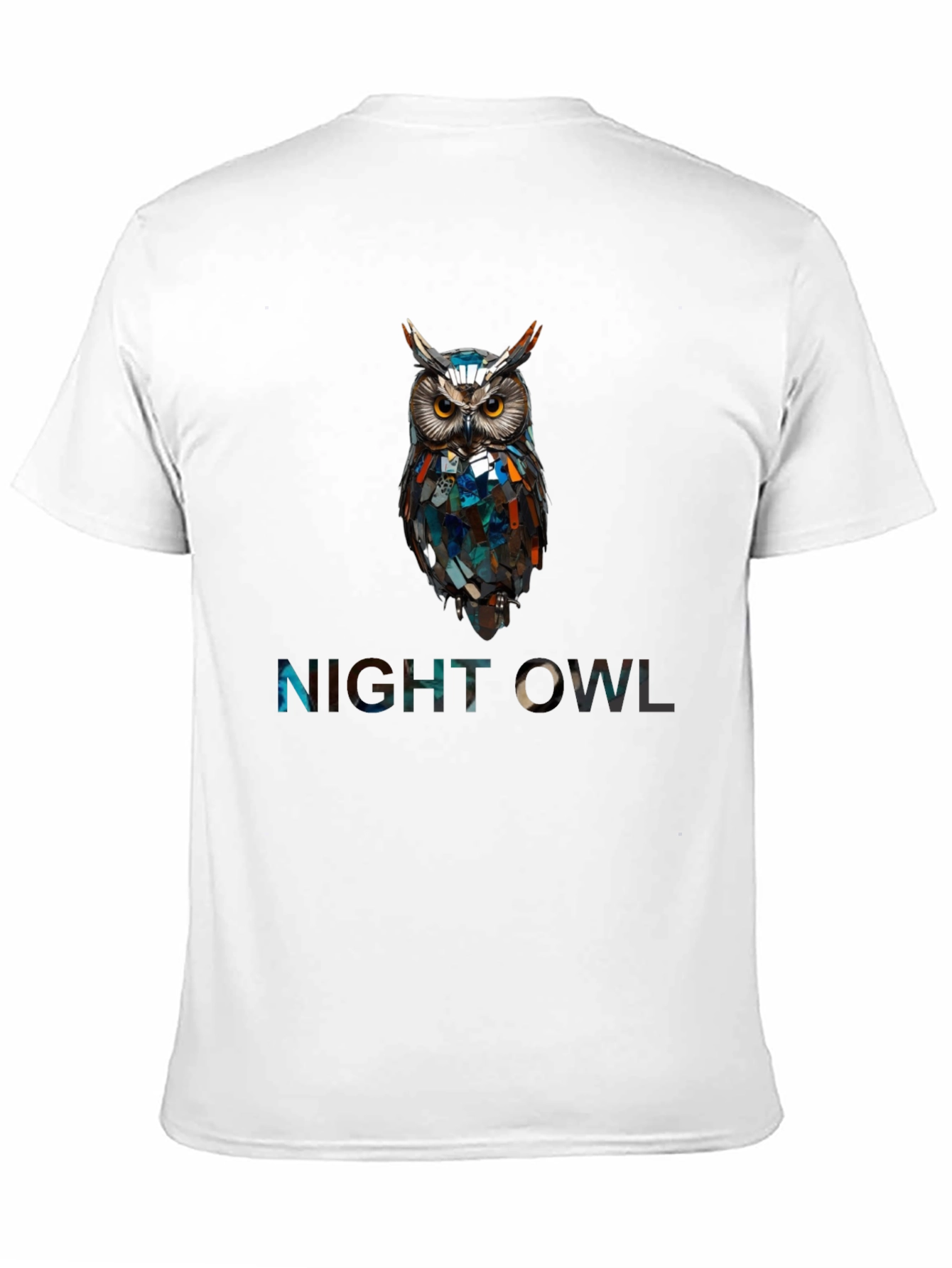 Black Night Owl Graphic Print T-Shirt view 11