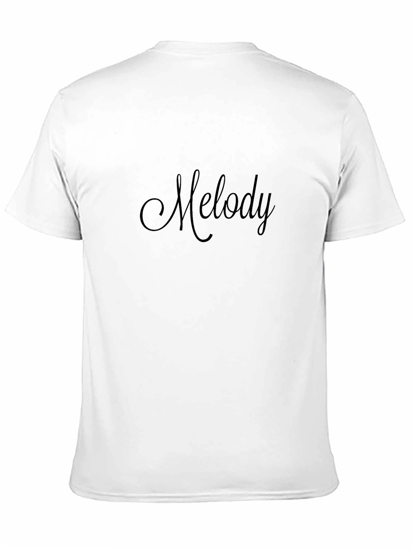 Black Melody Script Black T-Shirt view 11