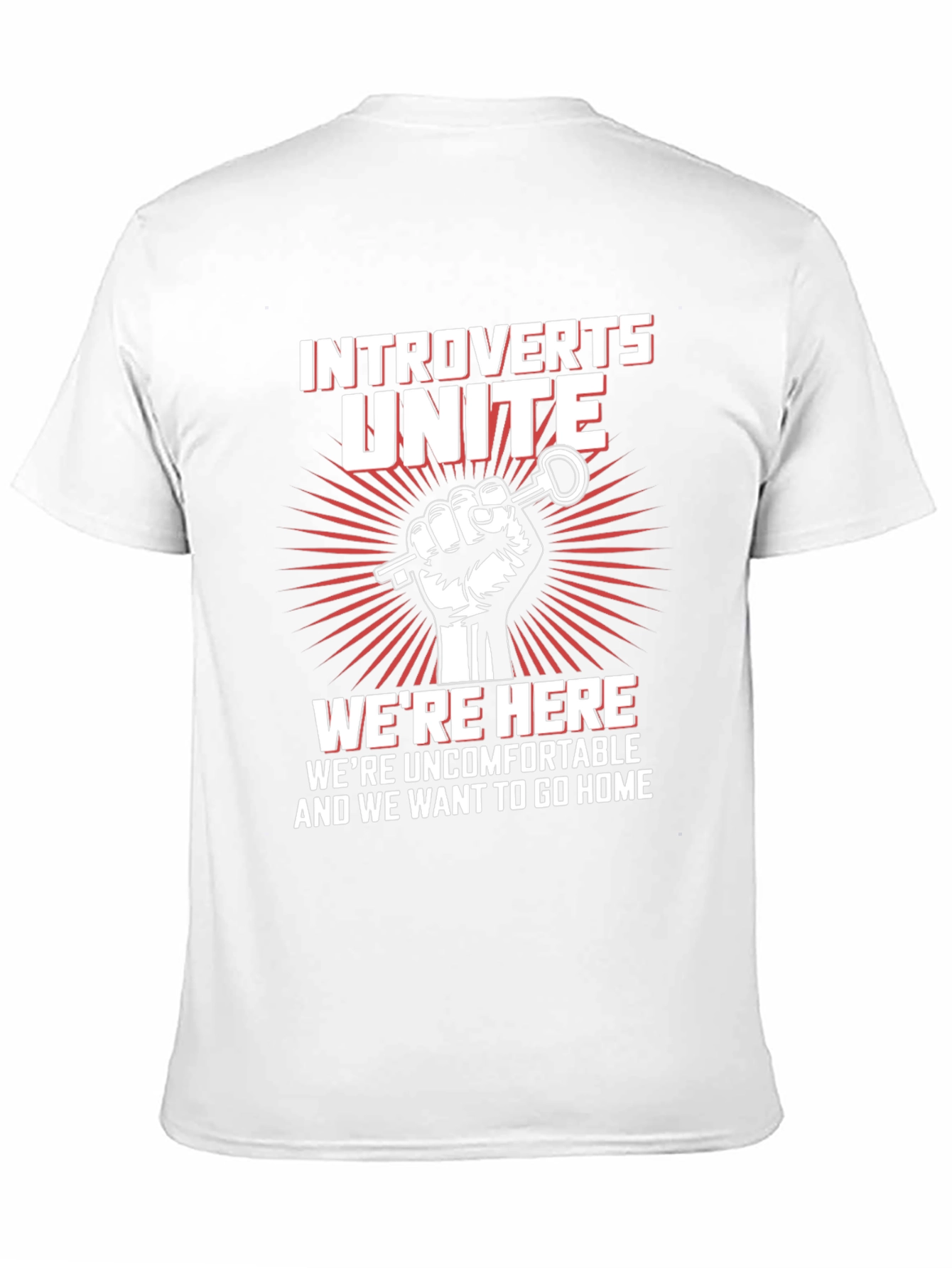 Black Introverts Unite Graphic T-Shirt -  Comfortable Cotton Tee view 11