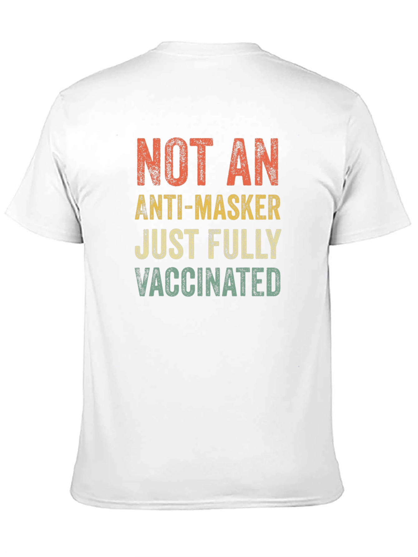 Black Not An Anti-Masker Fully Vaccinated Graphic Tee view 11