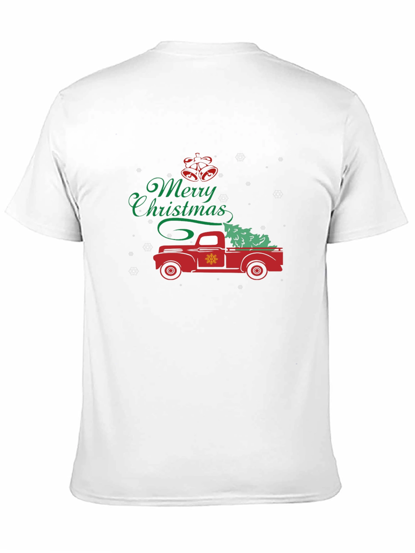 Black Merry Christmas Truck Graphic Tee view 11