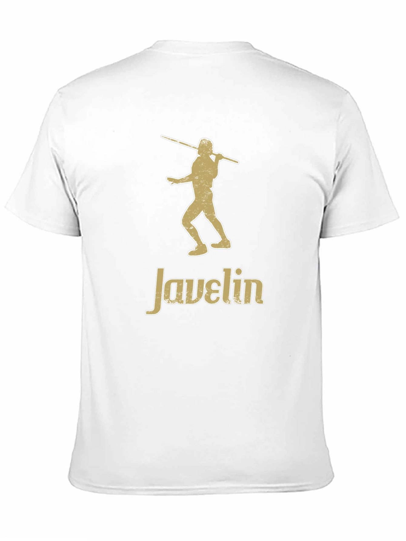 Black Javelin Thrower Graphic Tee - Black Cotton T-Shirt view 11