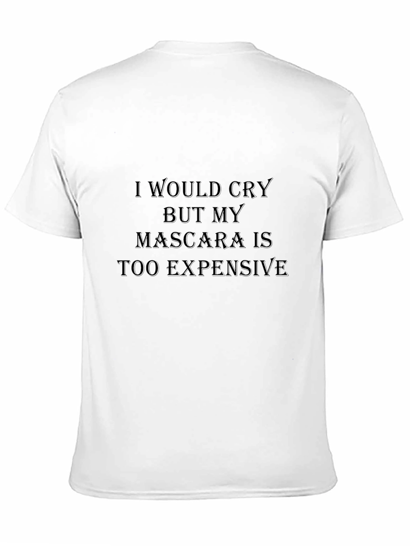 Black Funny Mascara Graphic Tee - I Would Cry view 11