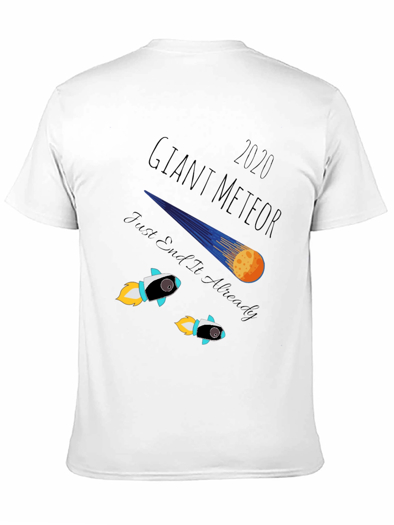 Black Giant Meteor 2020 T-Shirt: Humorous End of Times Tee view 11