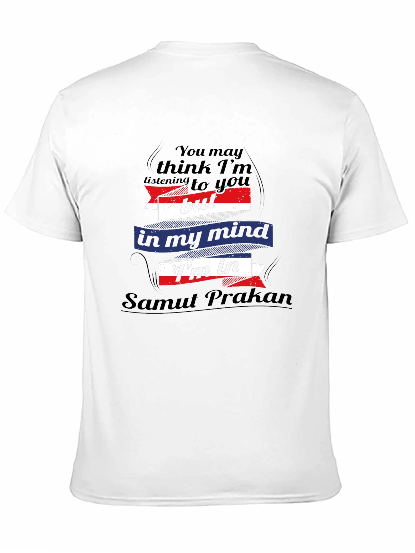 Black Samut Prakan Mind T-Shirt - Funny Travel Tee view 11