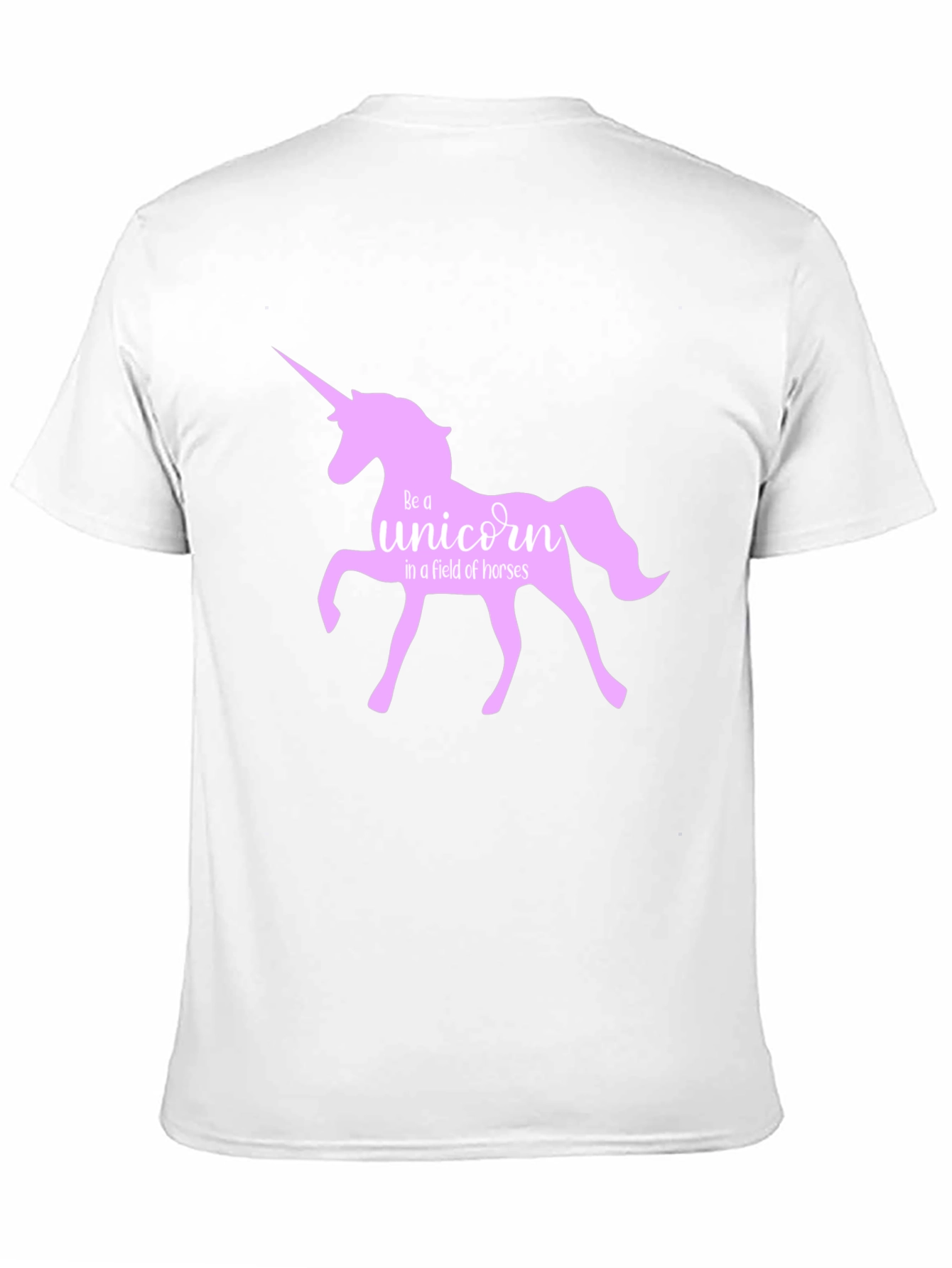 Black Be A Unicorn T-Shirt - Black Crew Neck view 11