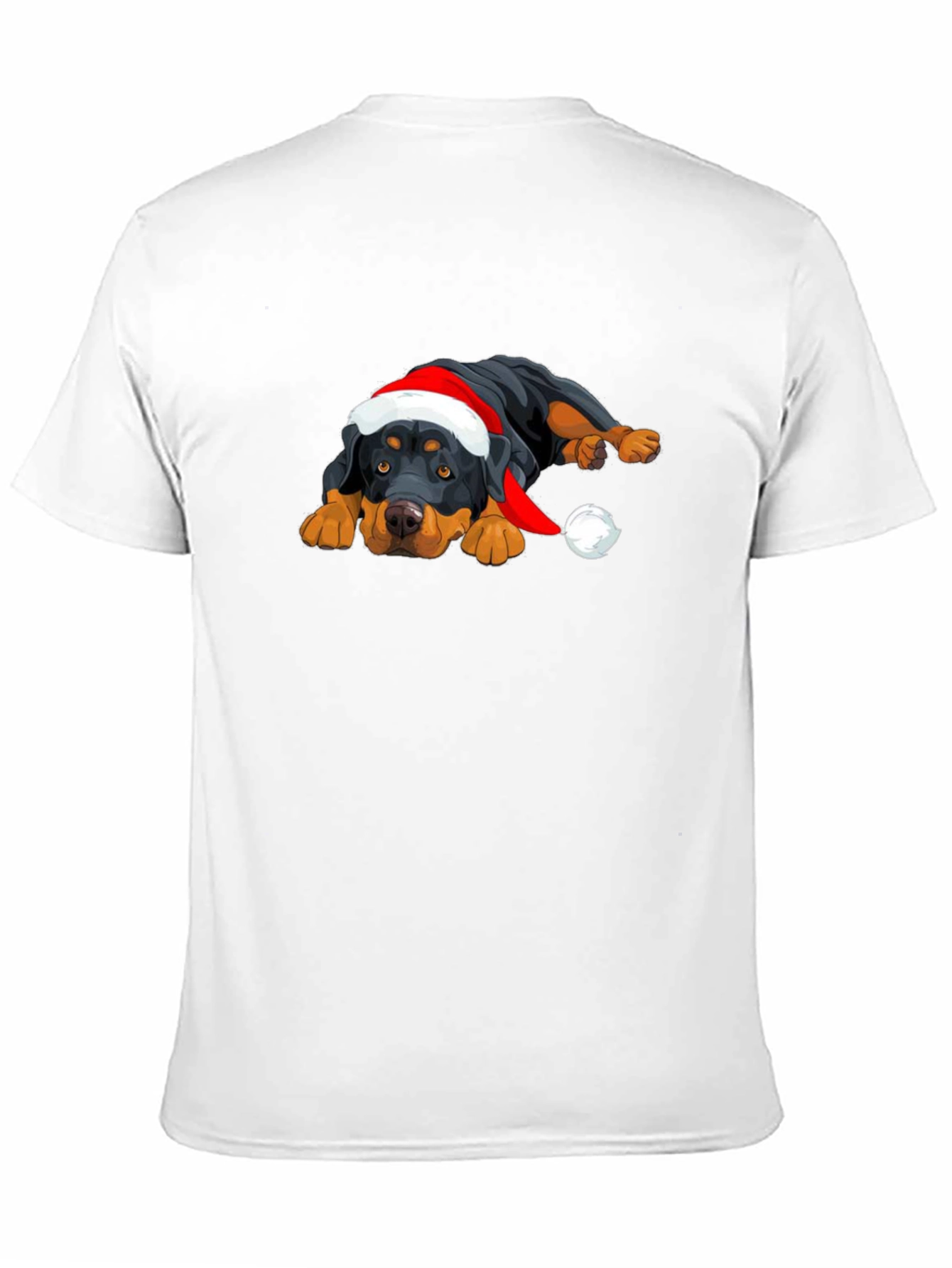 Rottweiler Christmas T-Shirt - Cute Dog Santa Hat Tee - 11