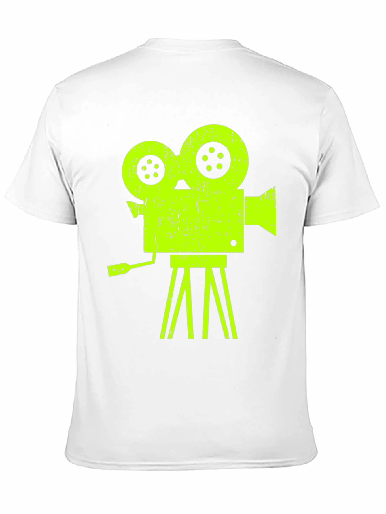 Black Retro Film Projector Graphic Tee - Classic Movie Lover Shirt view 11