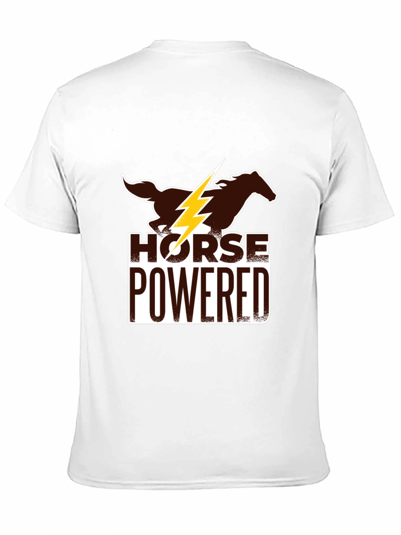 Black Horse Powered Graphic Tee - Black Cotton Blend view 11