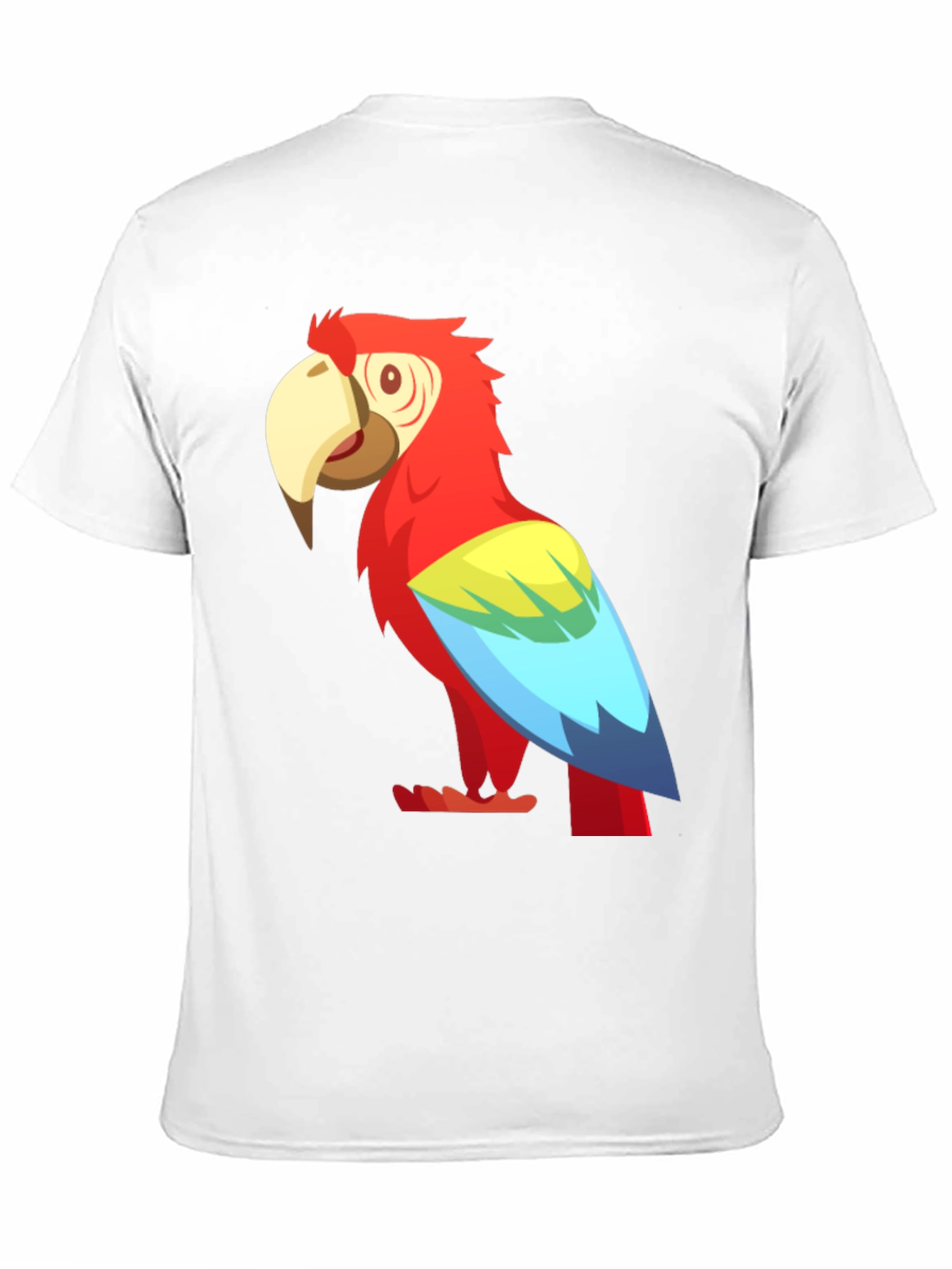 Black Cartoon Parrot Graphic Tee - Black view 11