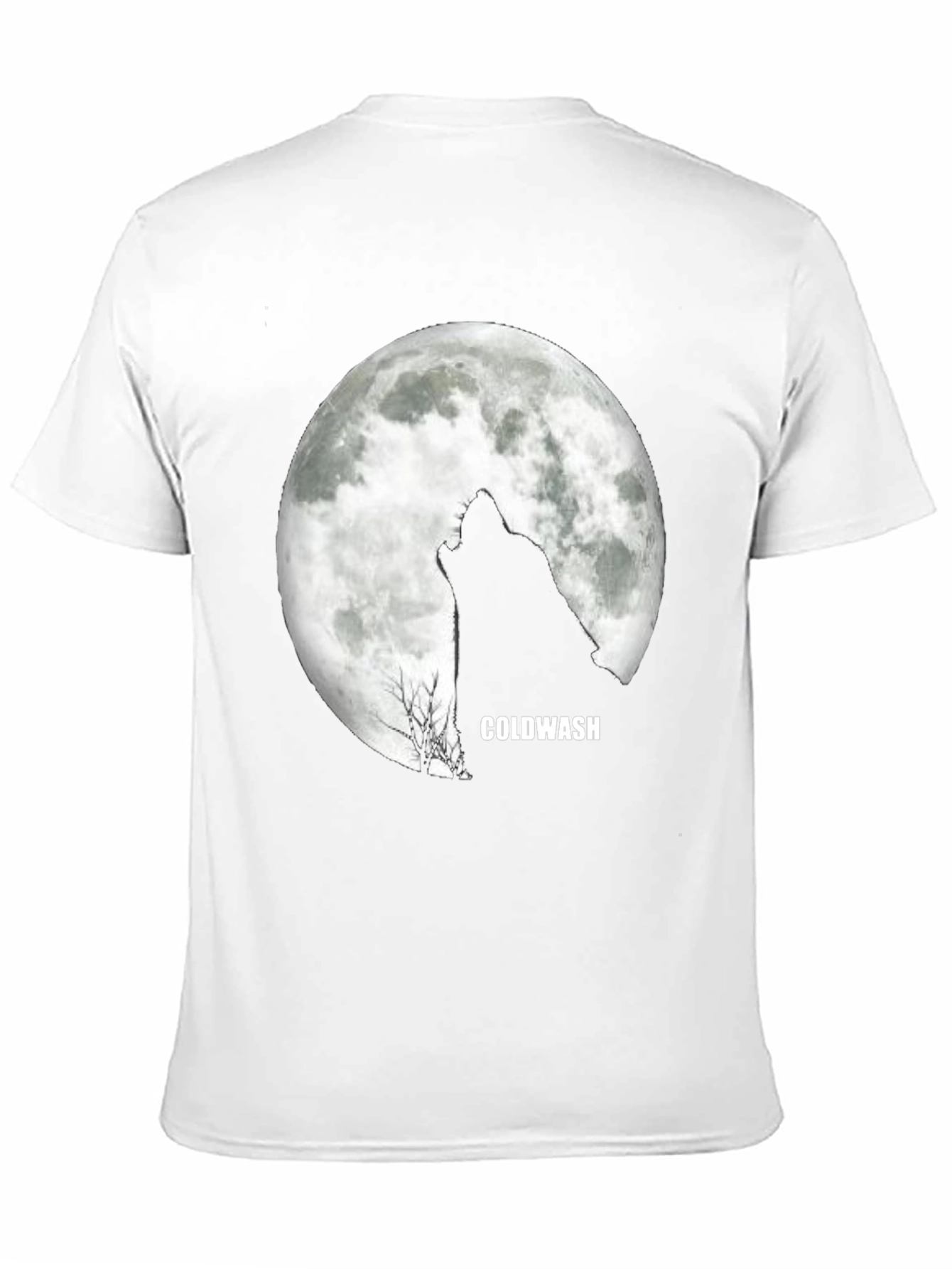 Black Wolf Howling Moon Black T-Shirt view 11