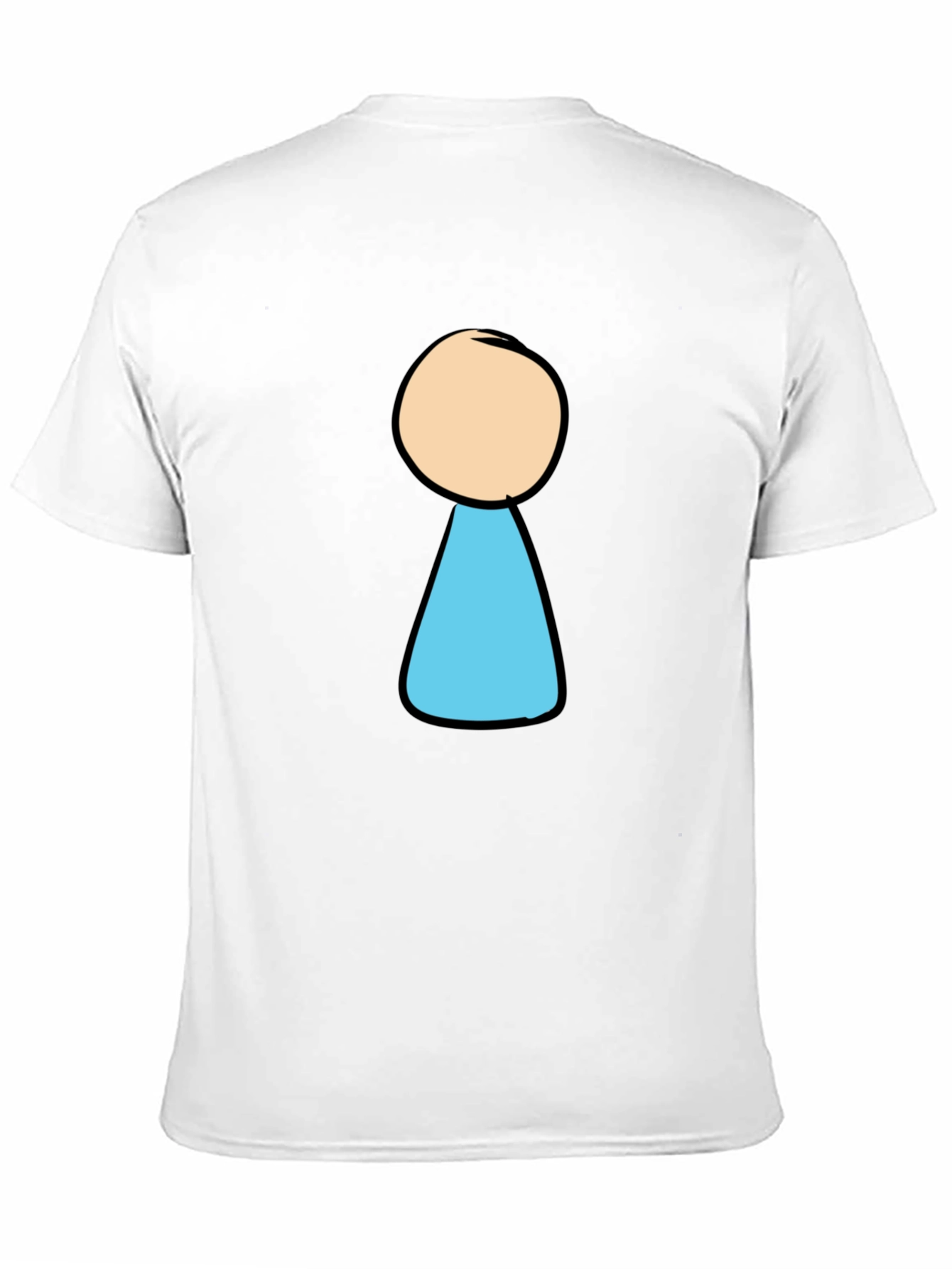 Black Black T-Shirt with Cartoon Keyhole Design view 11