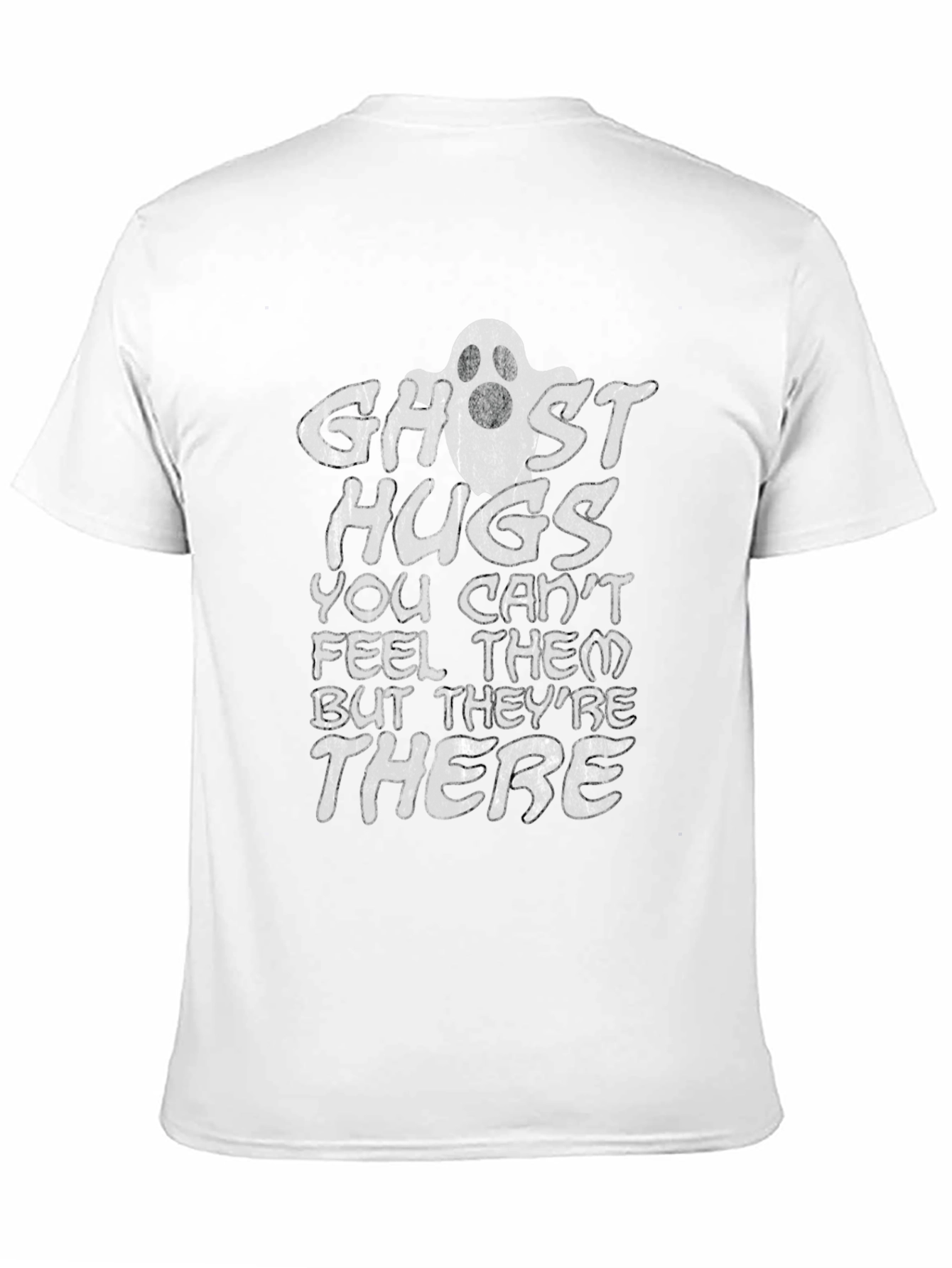 Black Ghost Hugs Graphic Tee - Halloween Fun! view 11