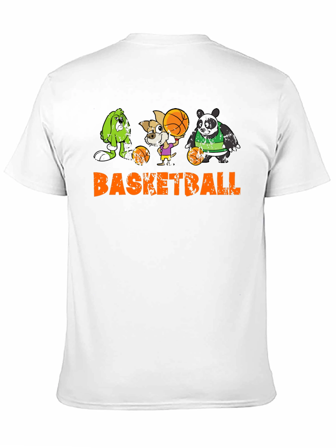 Black Basketball Animals Graphic T-Shirt view 11