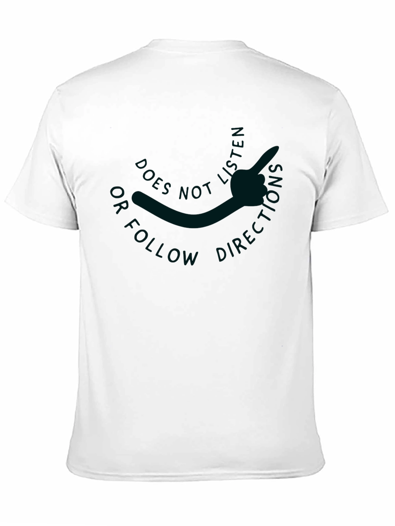 Black Does Not Follow Directions Graphic Tee view 11