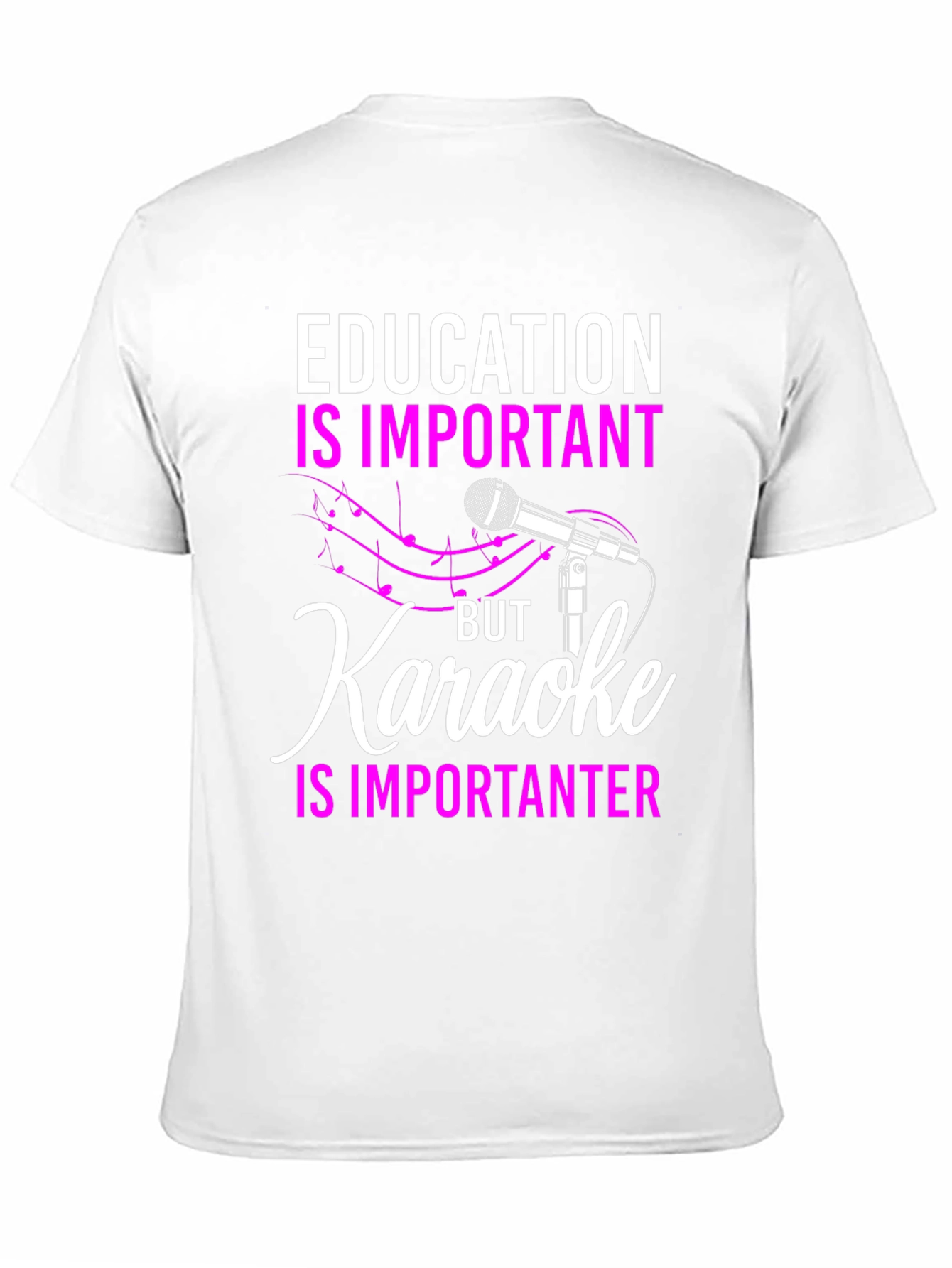 Black Funny Karaoke Lover T-Shirt: Education is Important, But... view 11