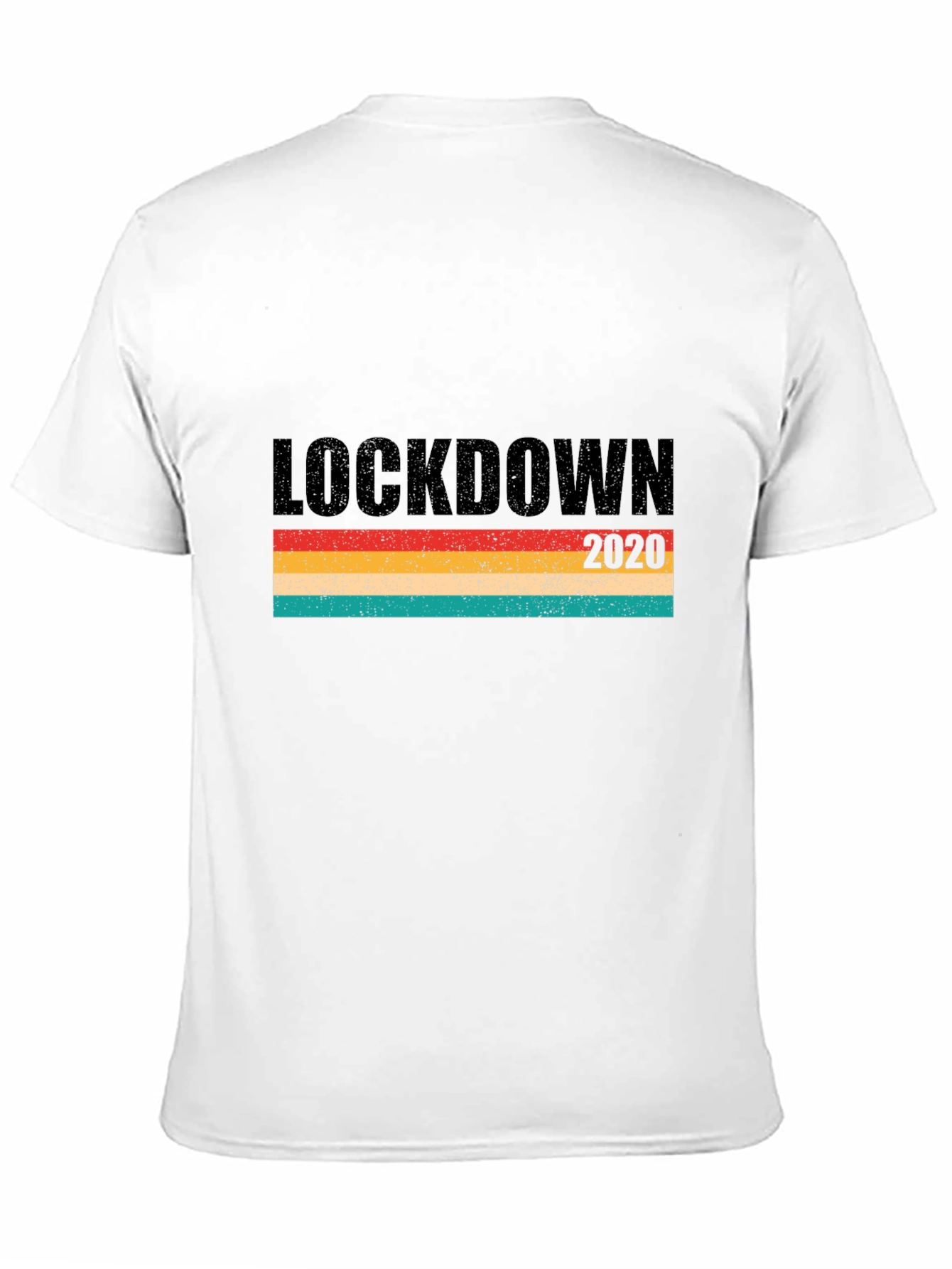 Black Lockdown 2020 Retro T-Shirt view 11