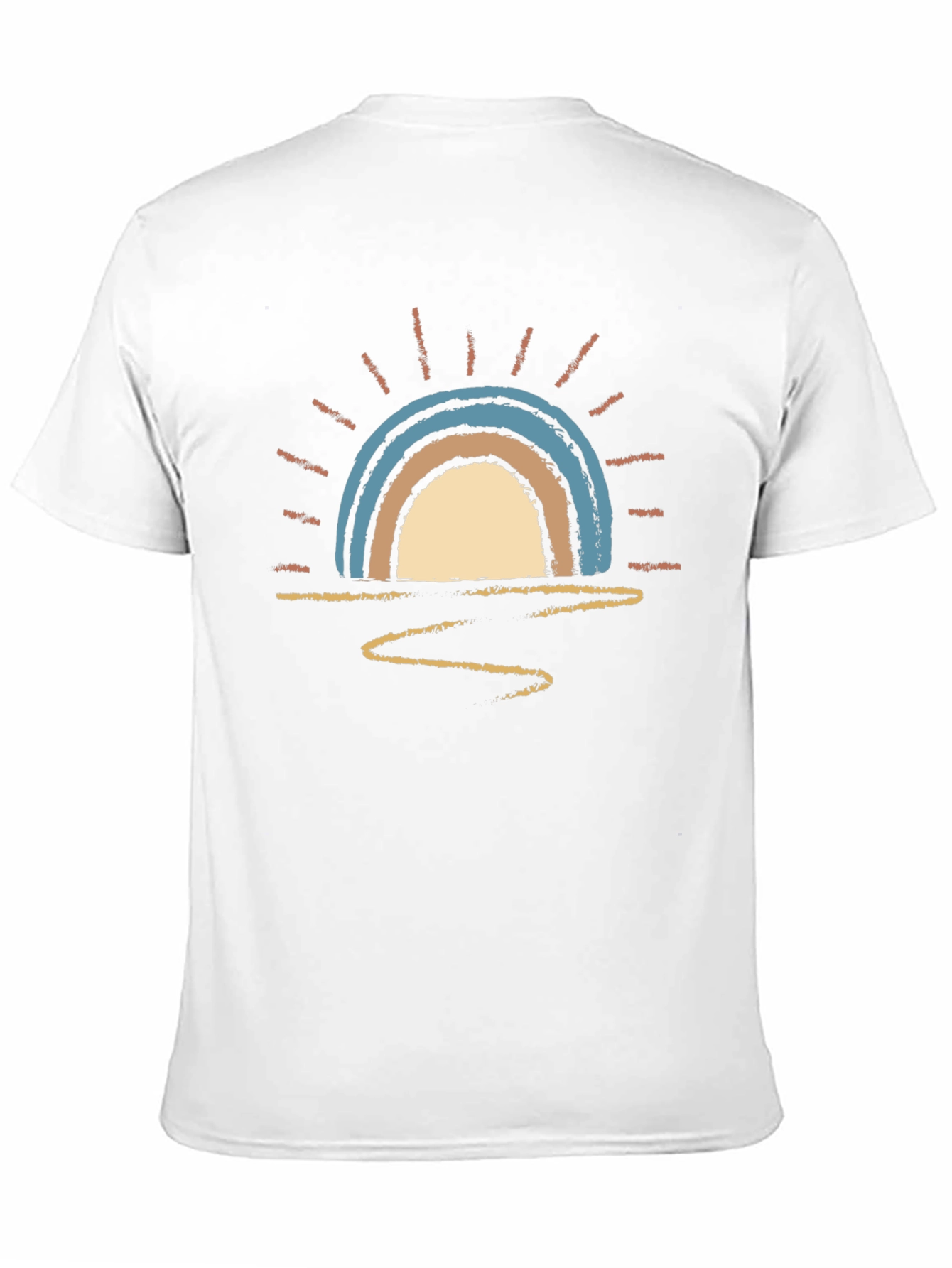 Black Sunset Rainbow Graphic Tee - Soft Cotton Blend view 11