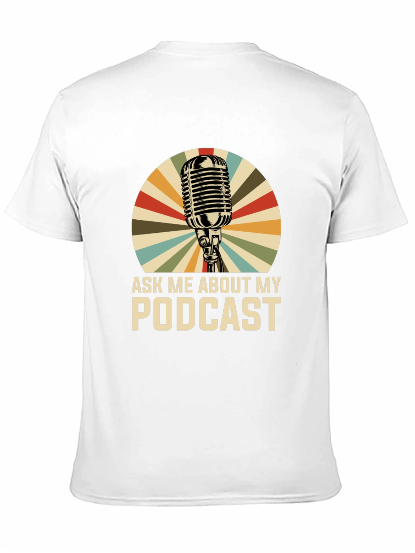 Black Ask Me About My Podcast Graphic Tee view 11