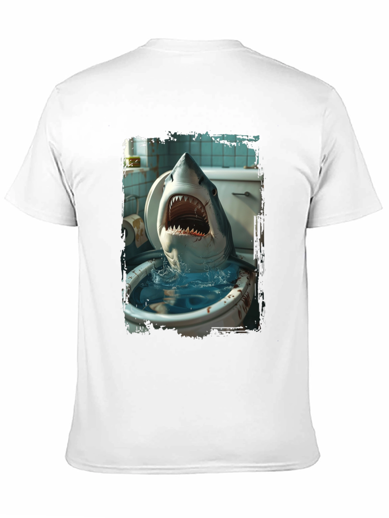 Black Shark Toilet Humor T-Shirt view 11