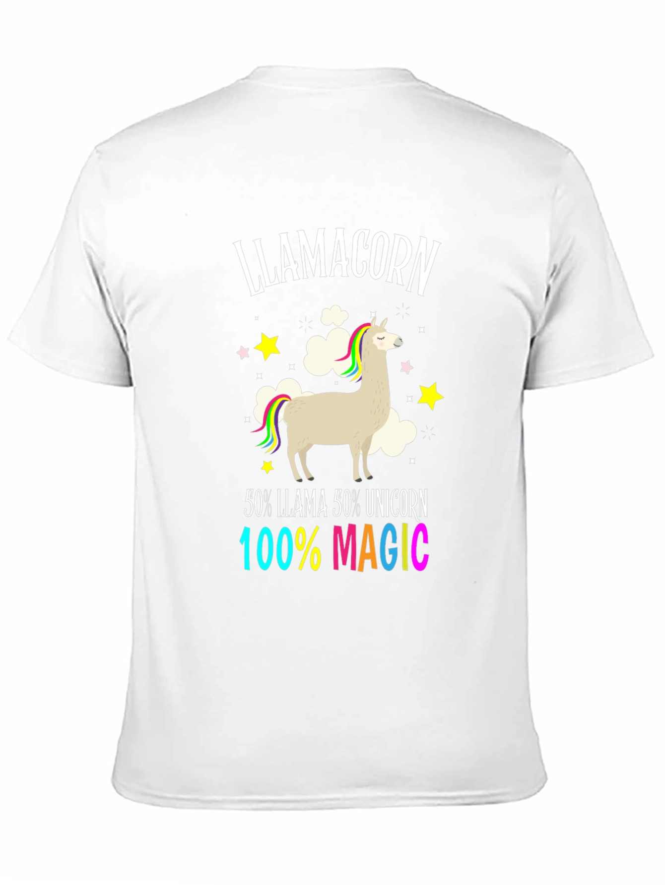 Black Llamacorn T-Shirt - 50% Llama 50% Unicorn 100% Magic view 11