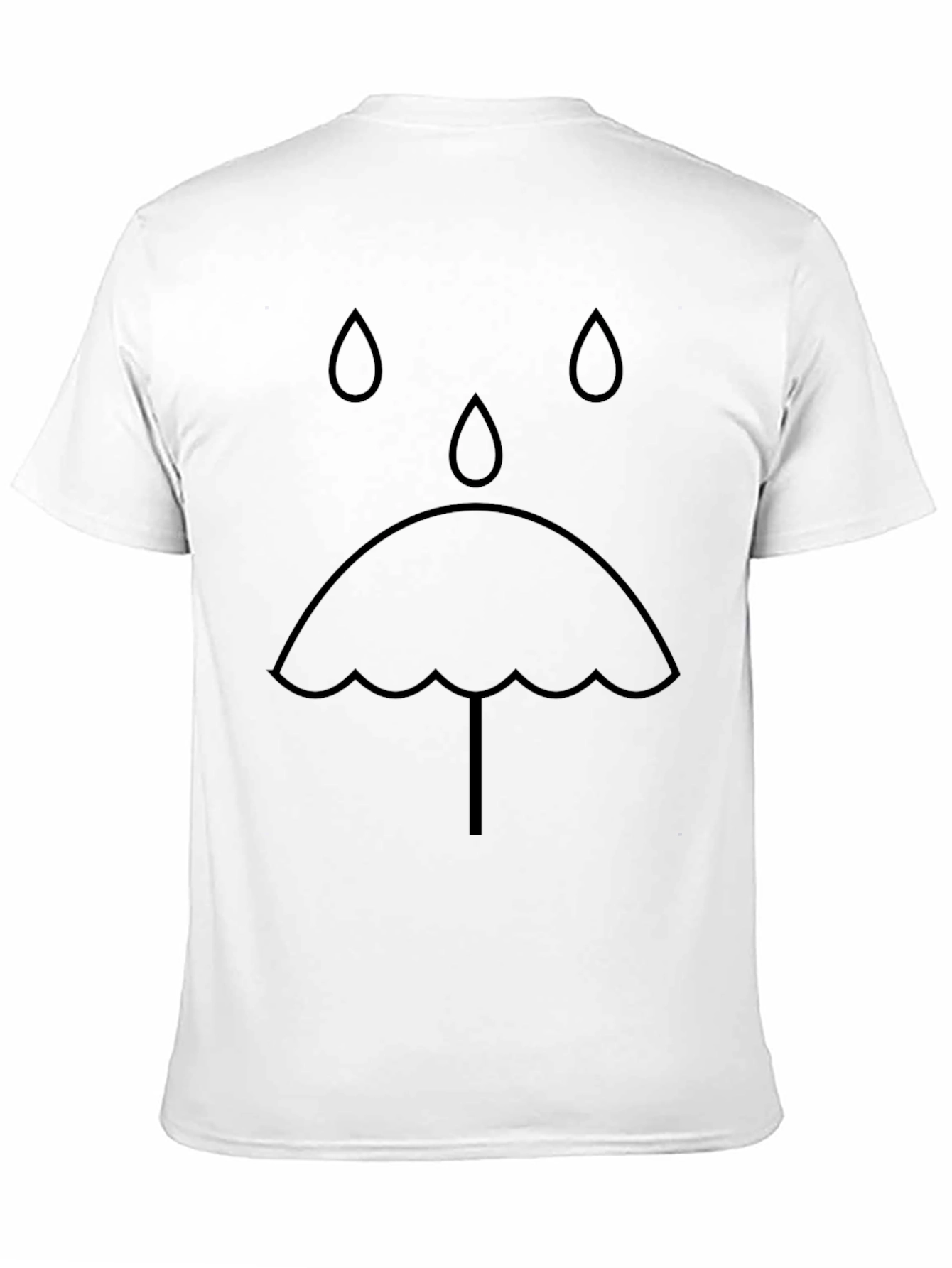 Black Sad Umbrella Graphic Tee - Black Cotton T-Shirt view 11