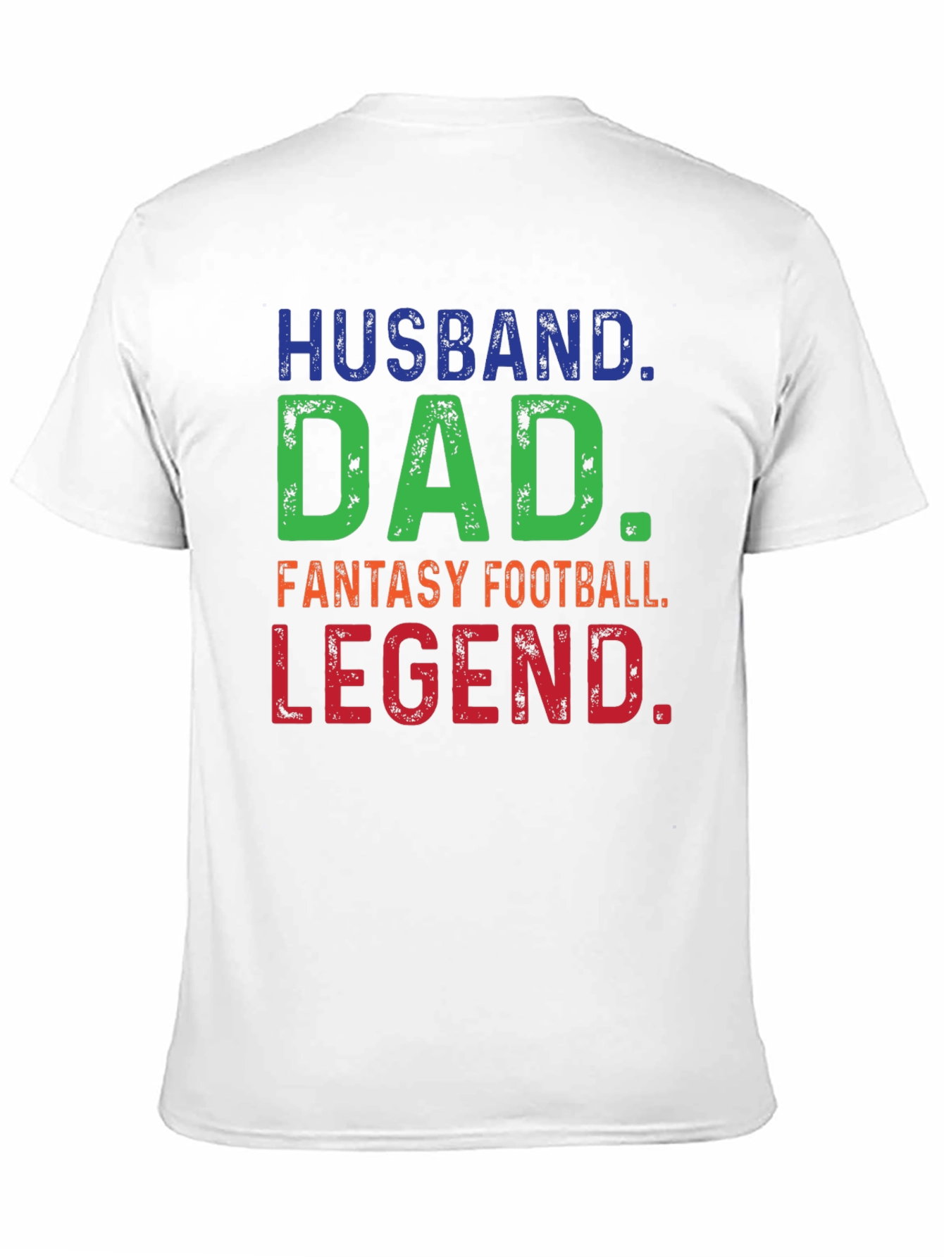 Black Husband Dad Fantasy Football Legend T-Shirt view 11