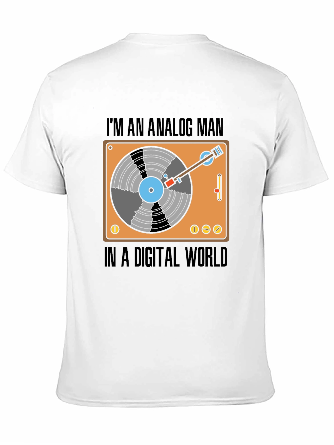 Black Analog Man in a Digital World T-Shirt view 11
