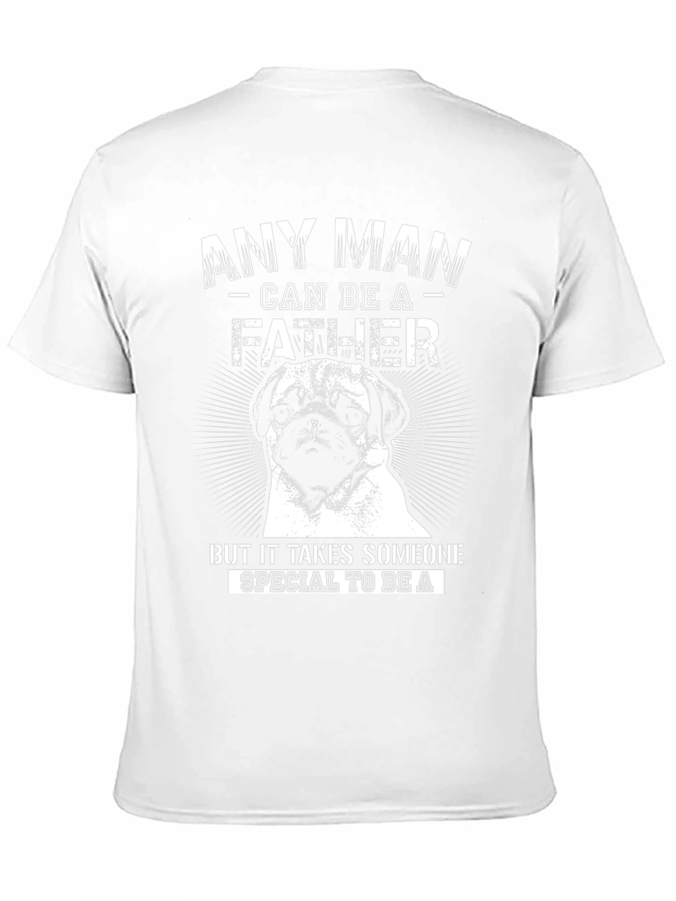 Black Pug Father T-Shirt, Special Dad Tee, Black Cotton view 11