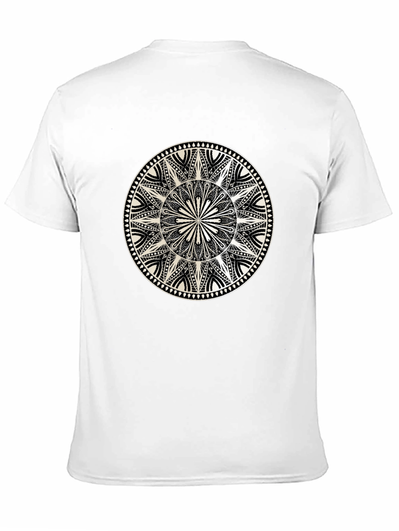 Black Mandala Graphic Print Black T-Shirt view 11