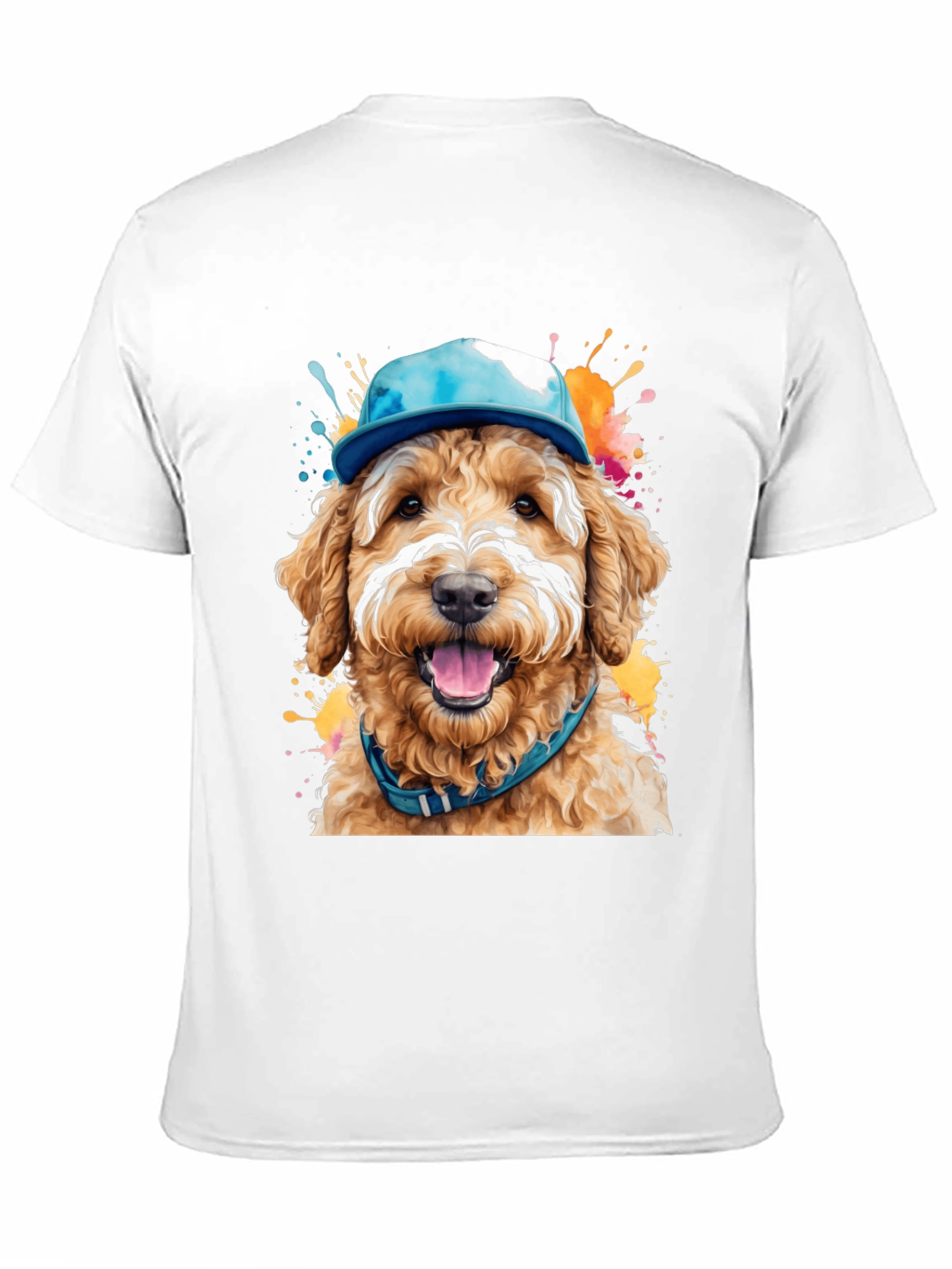 Black Dog in Hat T-Shirt - Unique Artistic Design view 11
