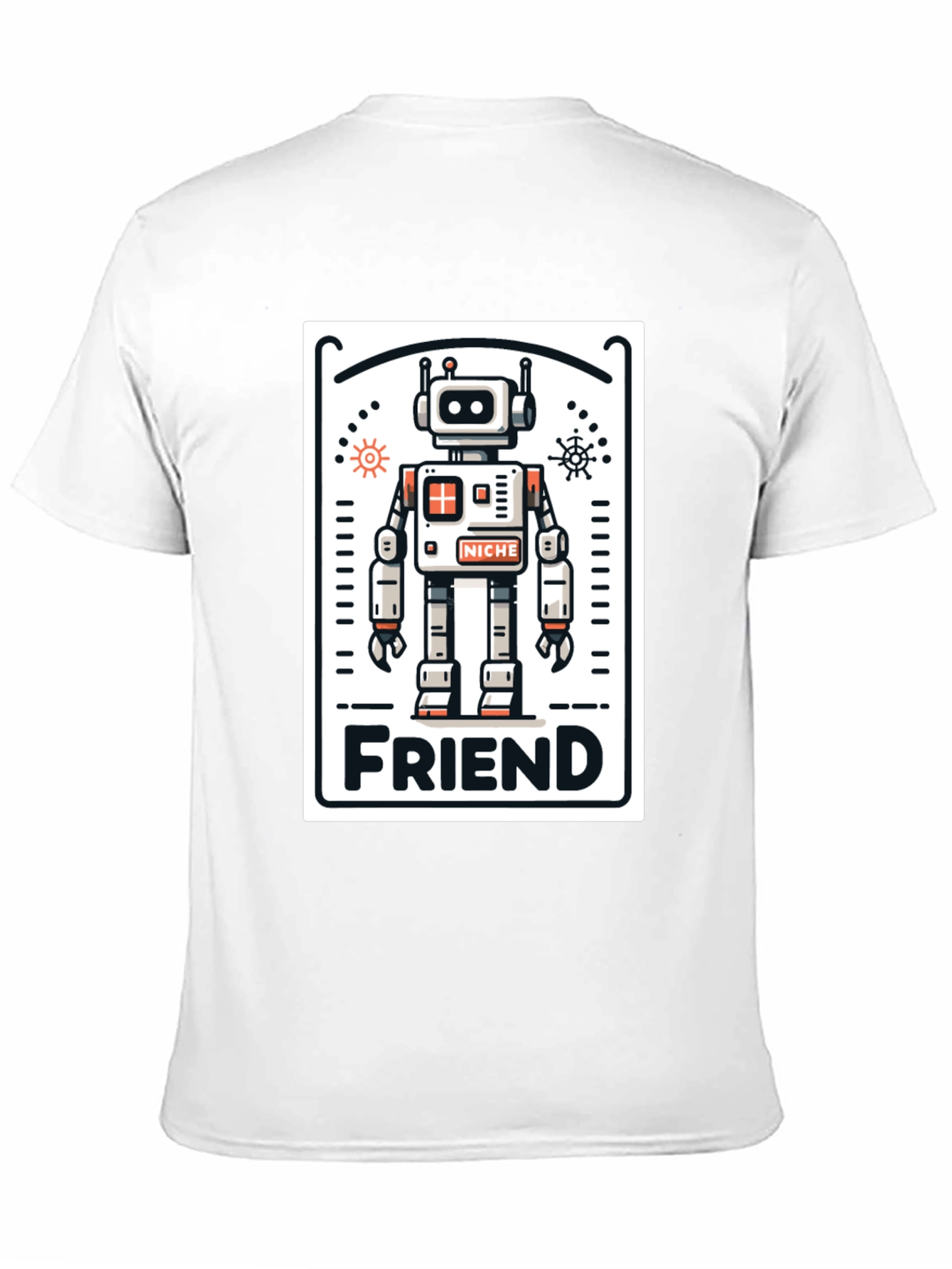 Black Robot Friend Graphic Tee - Black view 11