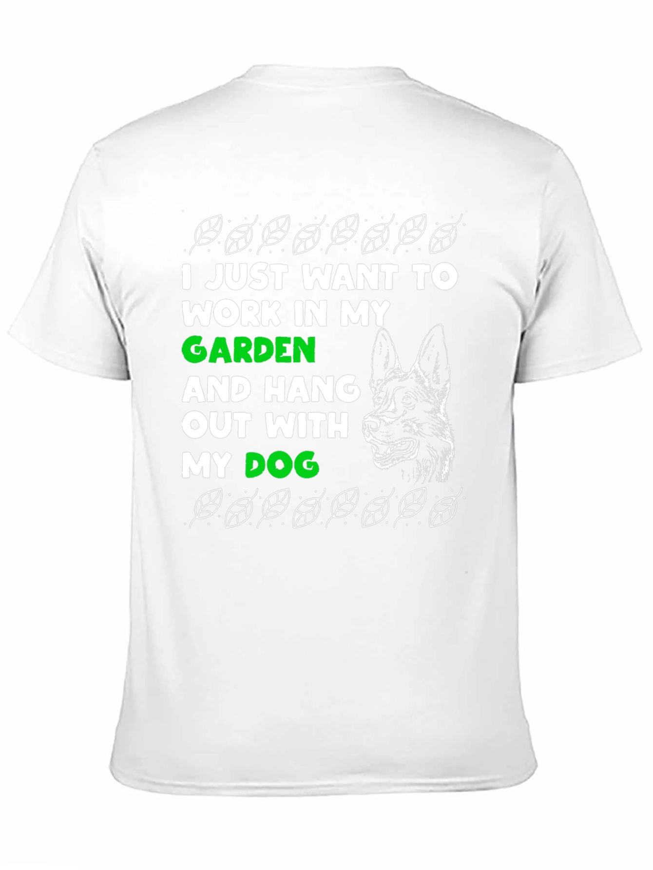 Black Work In My Garden & Hang Out With My Dog T-Shirt view 11
