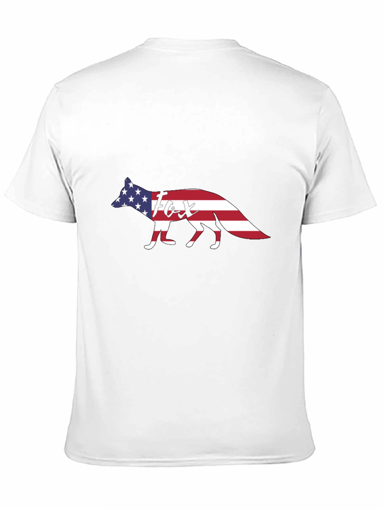 Black American Fox Graphic T-Shirt - Patriotic USA Design view 11