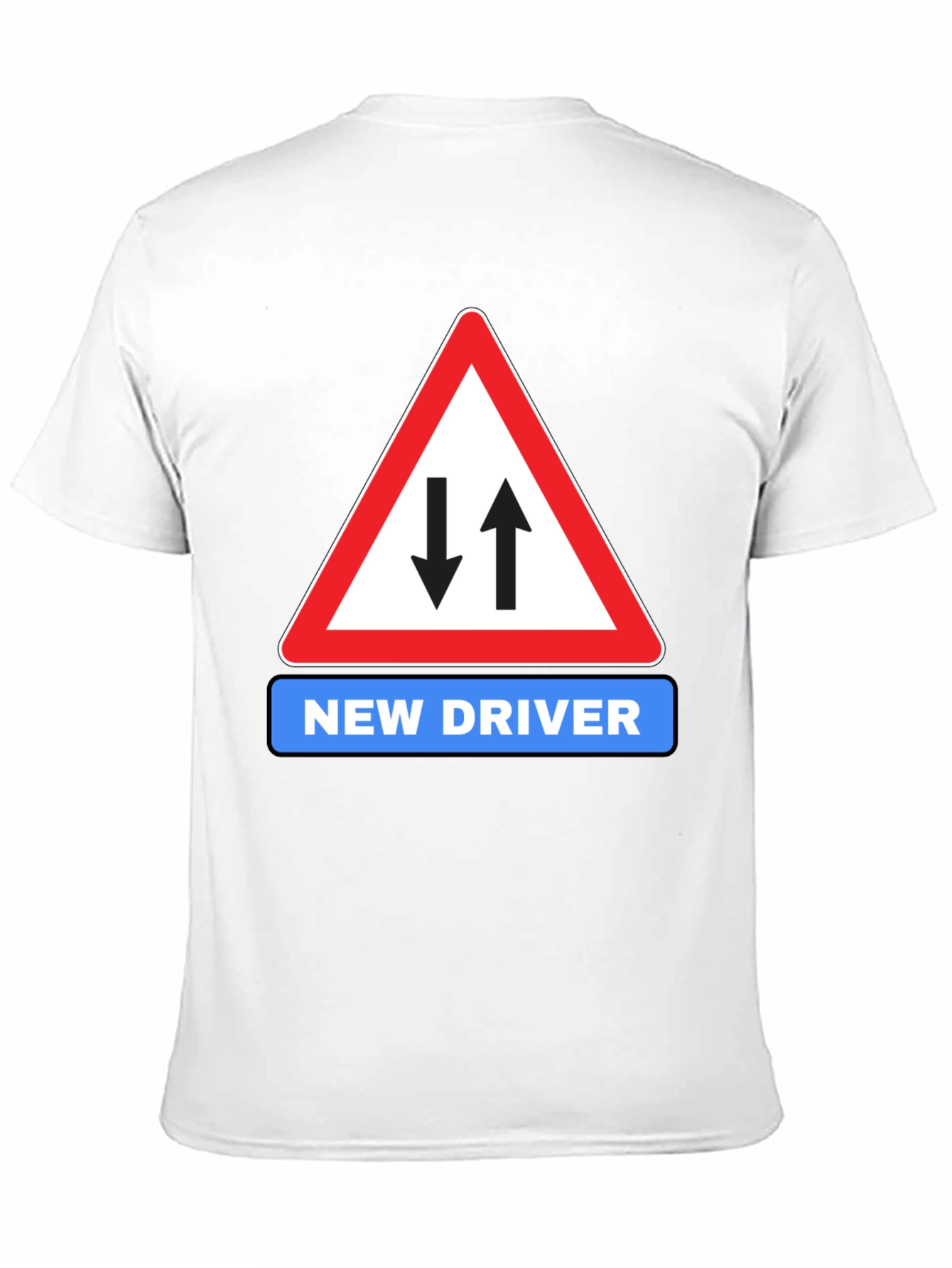 Black New Driver Road Sign Black T-Shirt view 11