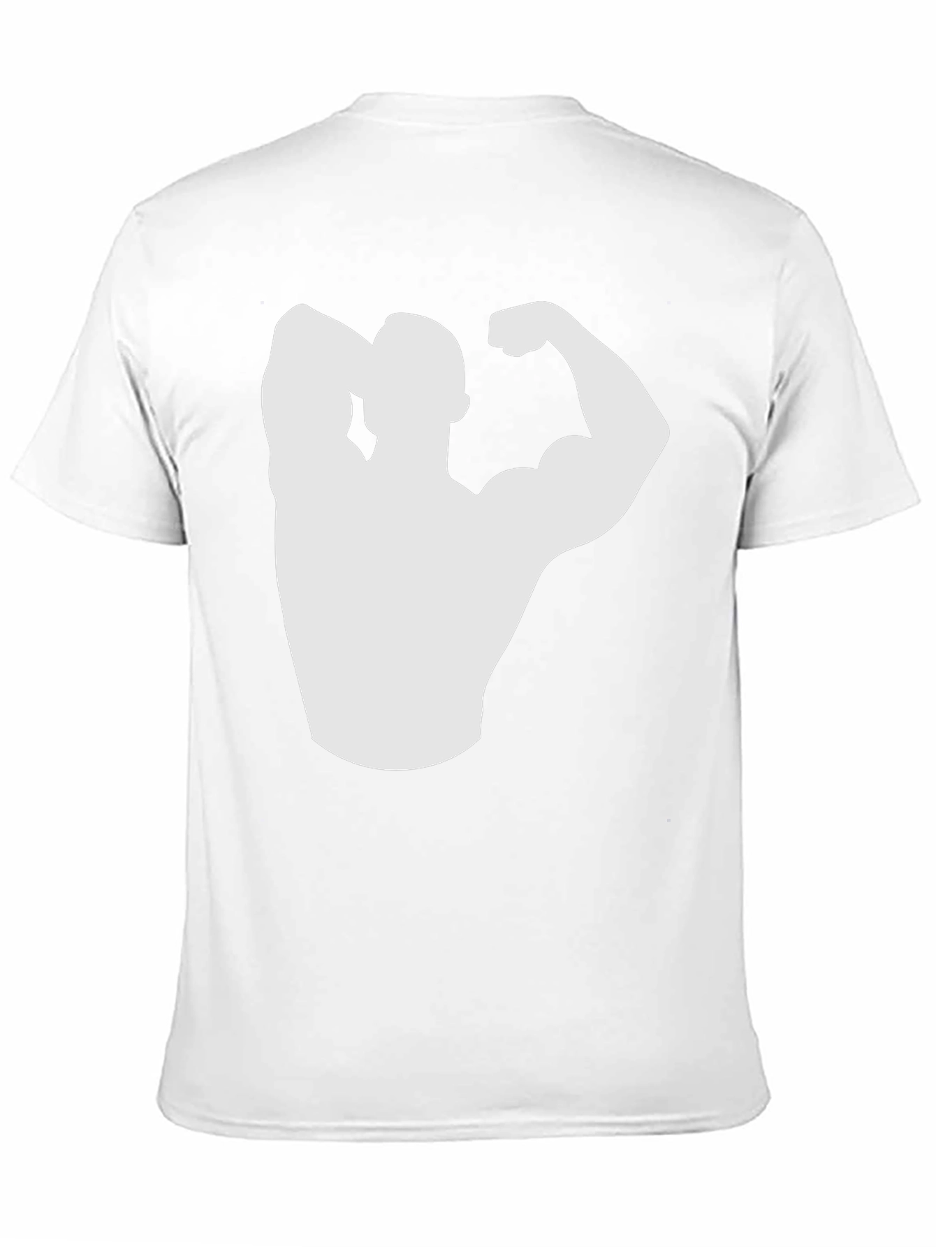 Black Muscle Man Silhouette Graphic Tee view 11