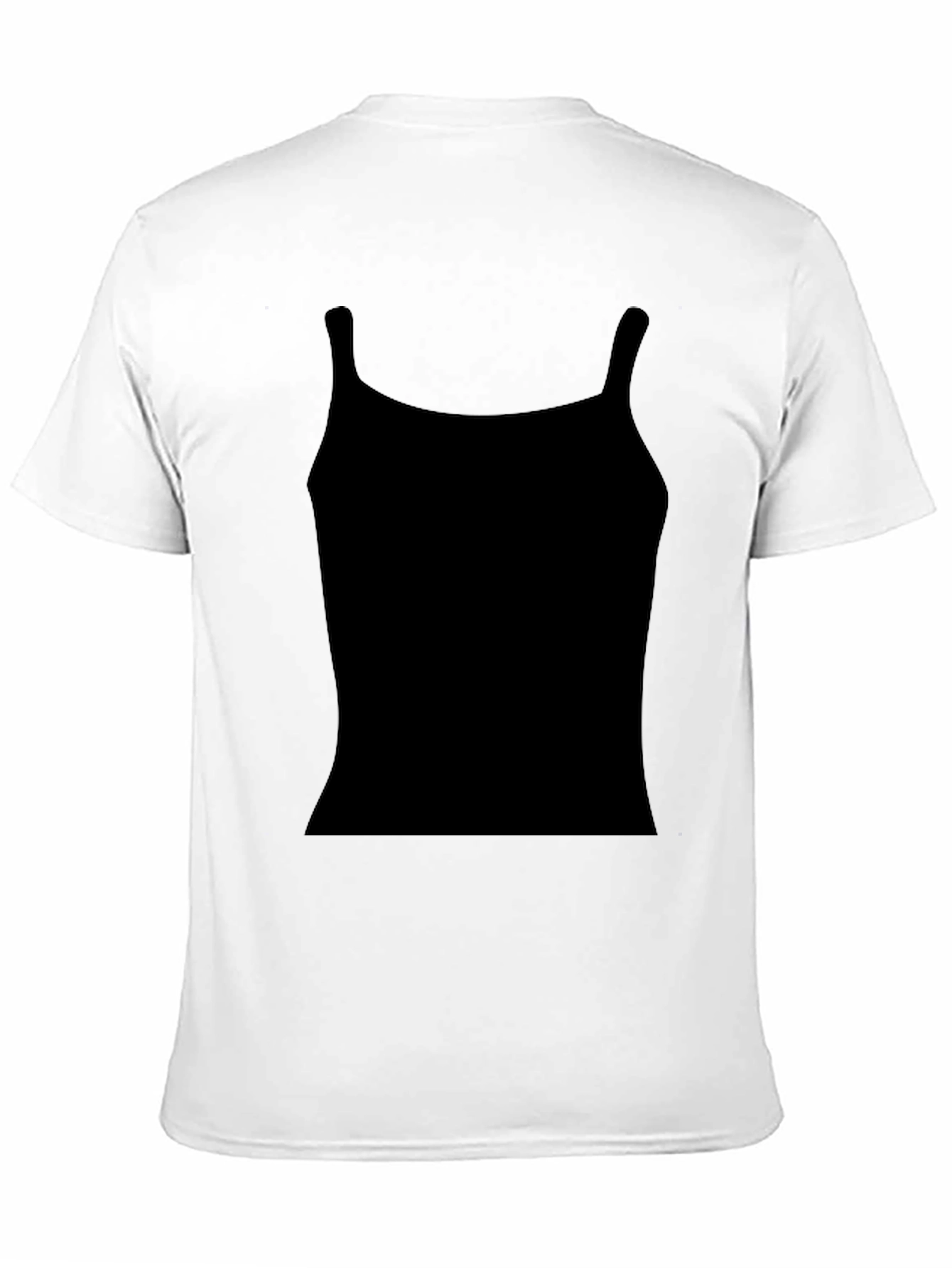 Black Black T-Shirt with Tank Top Design view 11
