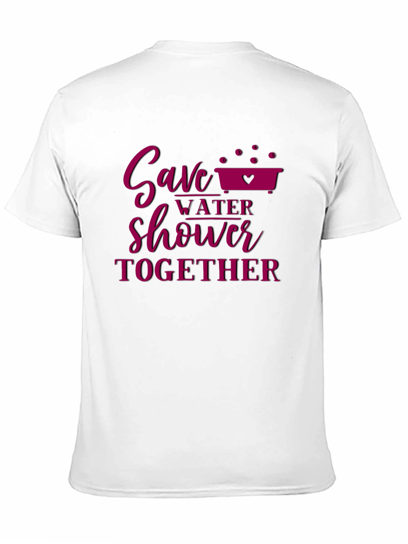 Black Save Water Shower Together Black Graphic Tee view 11